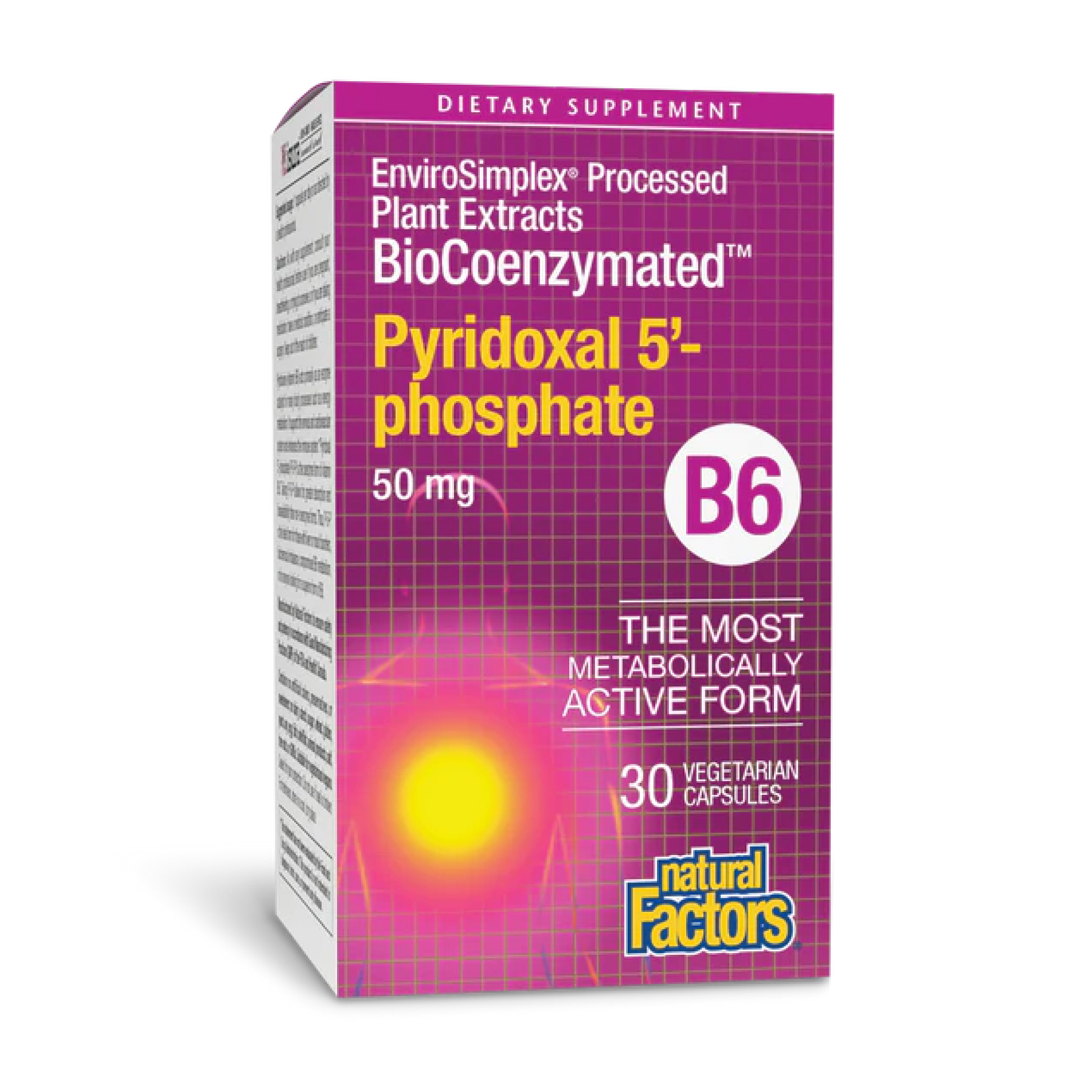 19109982911359_296efe2499 BioCoenzymated Pyridoxal 5'-phosphate 50mg - 30 vcaps - Зображення 1