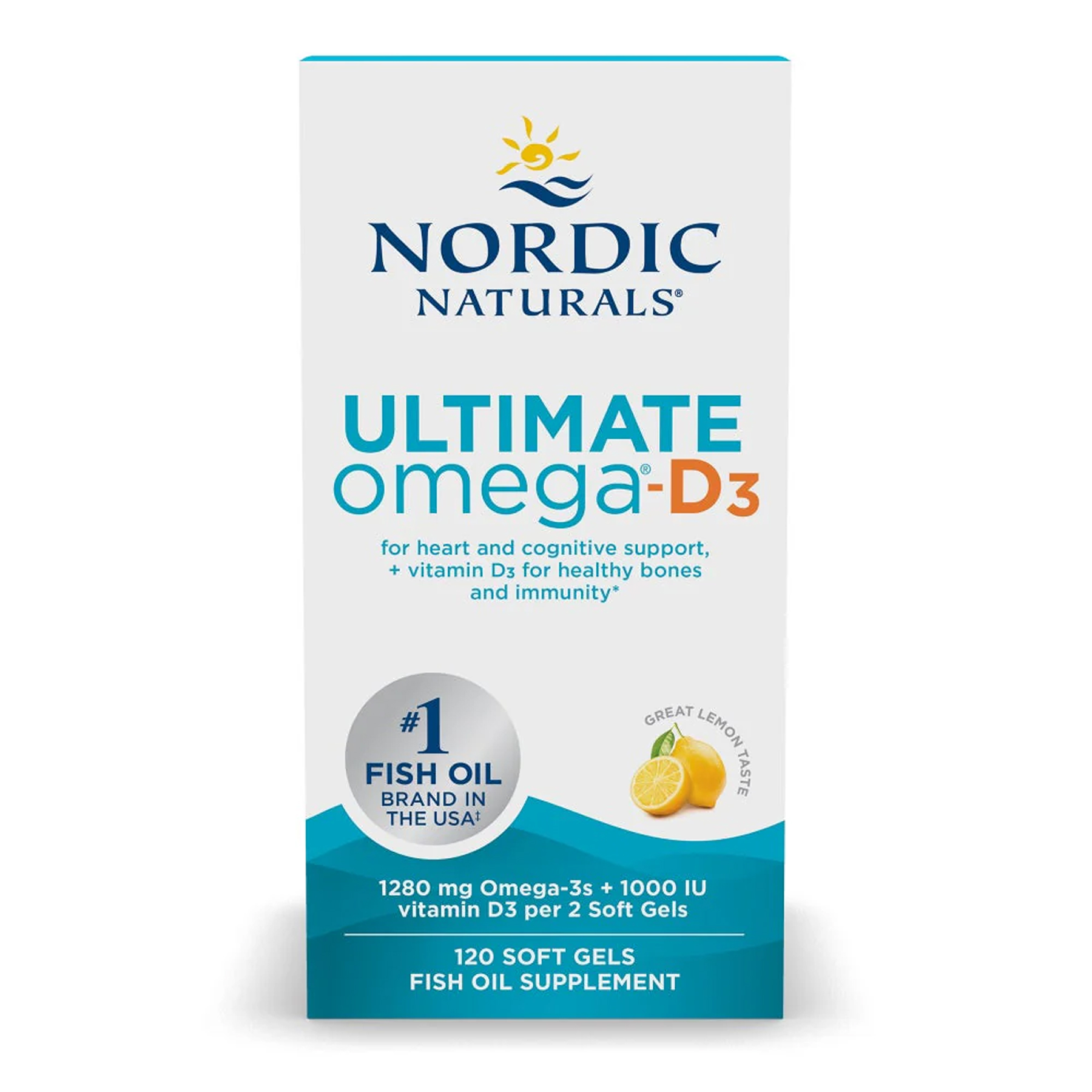 23272744214410_62f8b617eb Ultimate Omega-D3 - 120 softgels - Зображення 1