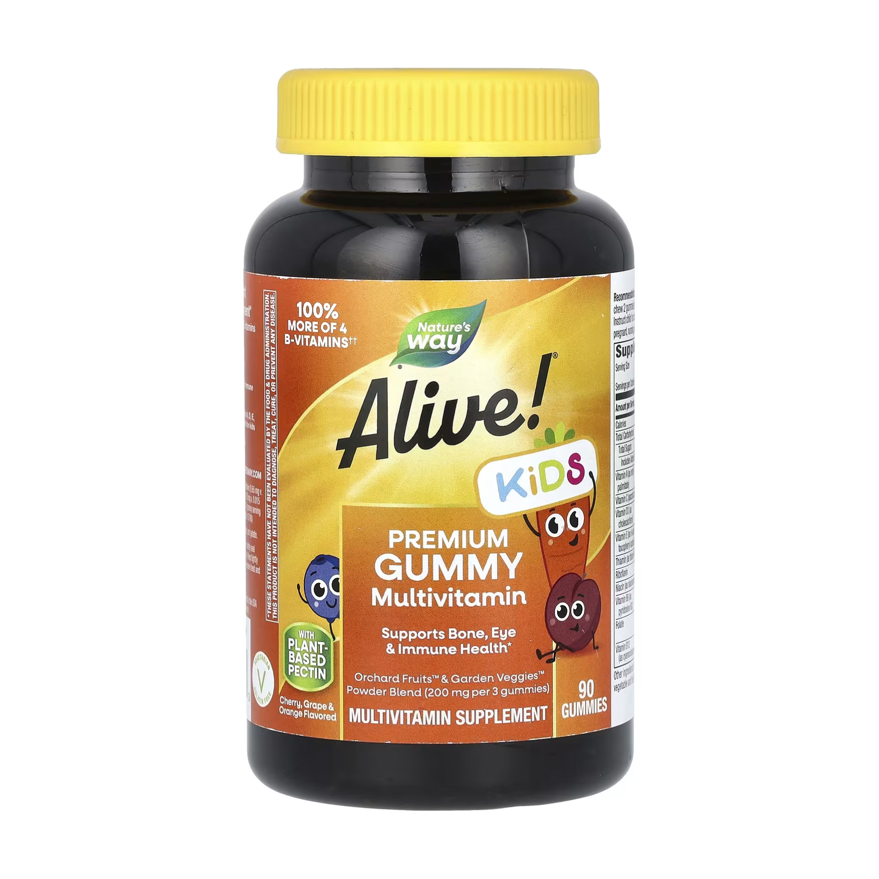 24198747219658_123c40c1b7 Alive! Premium Children's Gummy Multivitamin - 90 gummies Cherry, Orange Grape - Зображення 1