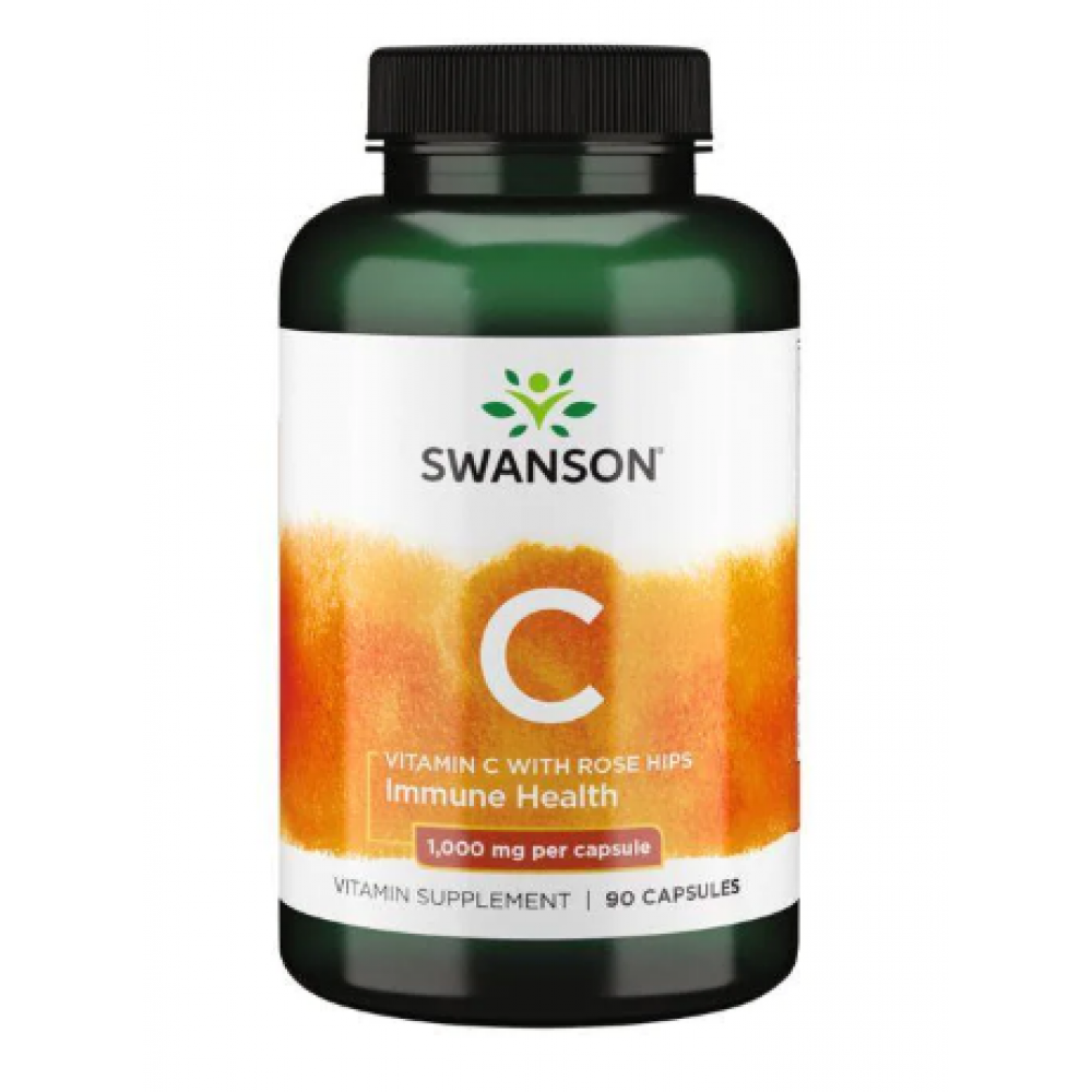 27991583555832_56daea4e43-3 Vitamin C with Rose Hips 1000 mg - 90 caps - Зображення 1