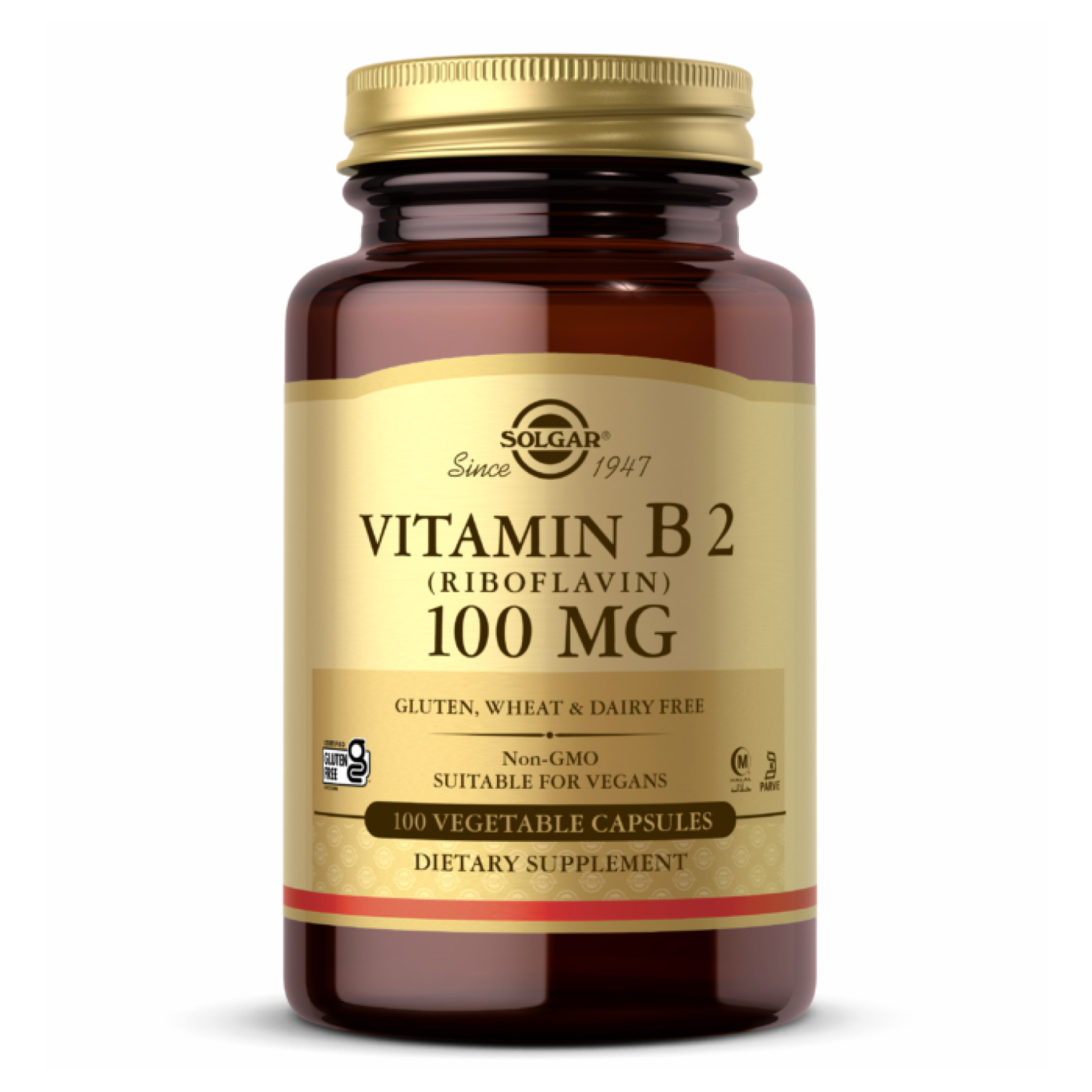 29790237110955_35b5a15277 Vitamin B2 100mg (Riboflavin) - 100 Vcaps - Зображення 1