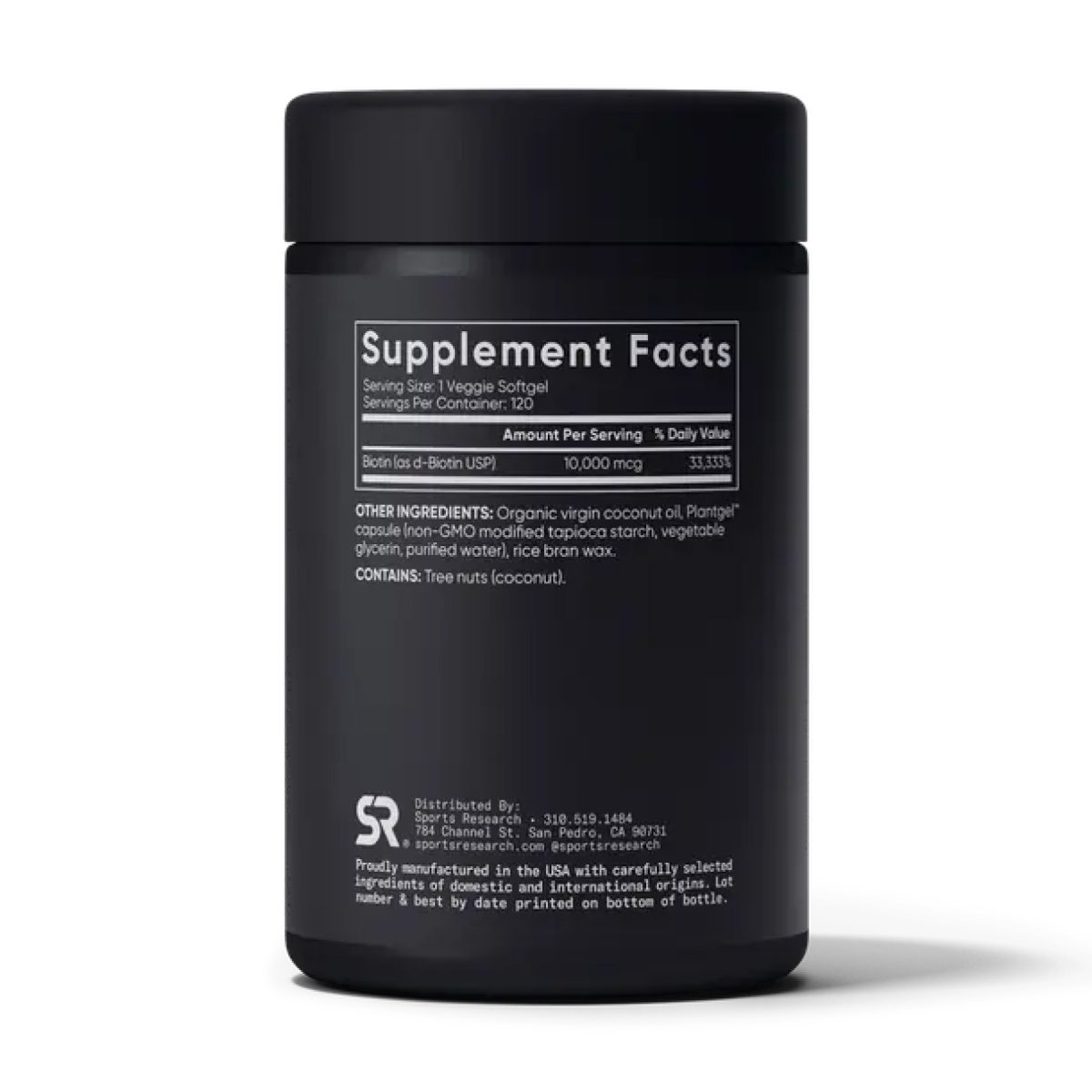Biotin 10,000mcg - 120 veg softgels - Зображення 2