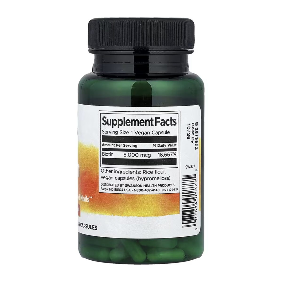 Biotin 5000mcg - 100 caps - Зображення 2