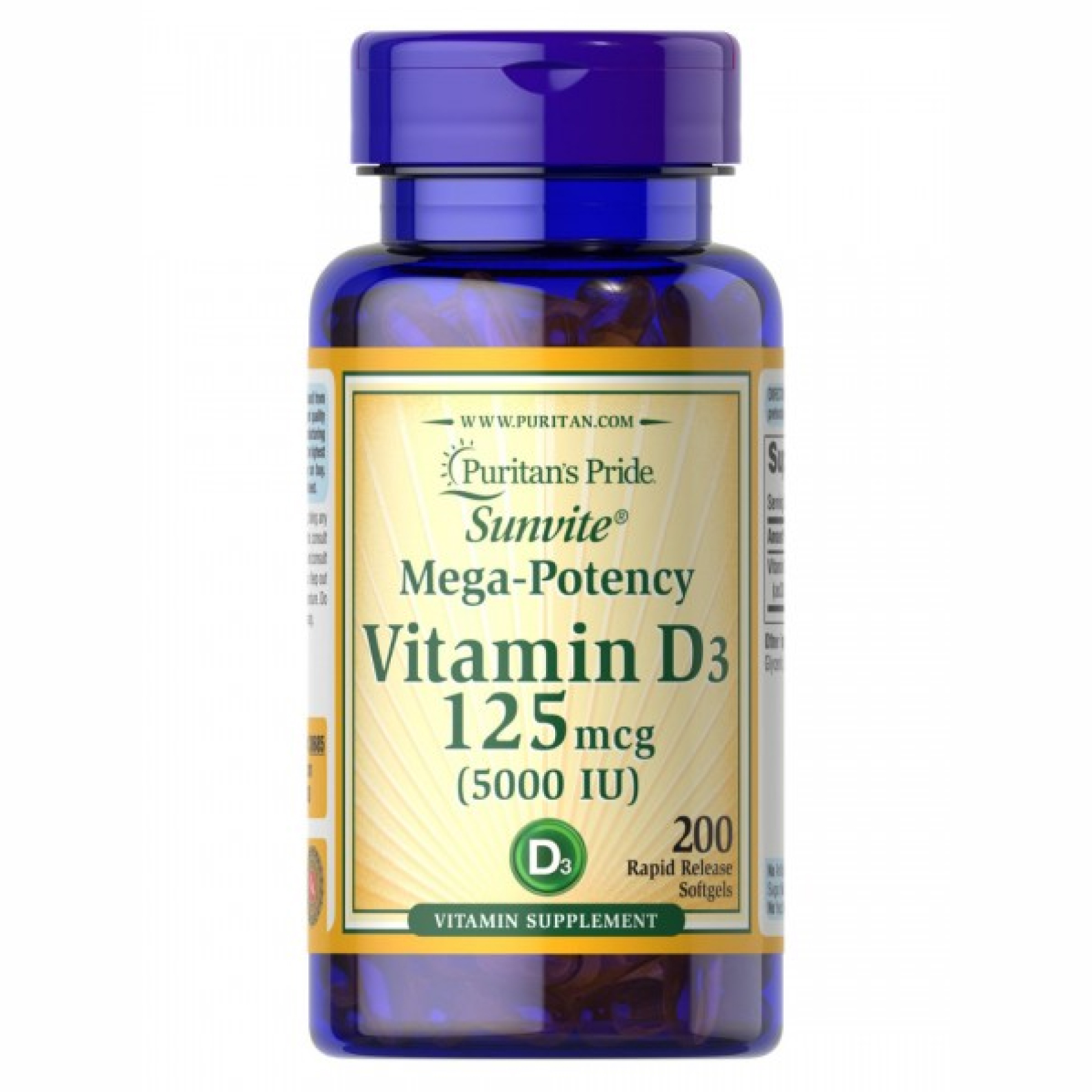 94108786801796_2704d95fae-4 Vitamin D3 5000 IU - 200caps - Зображення 1