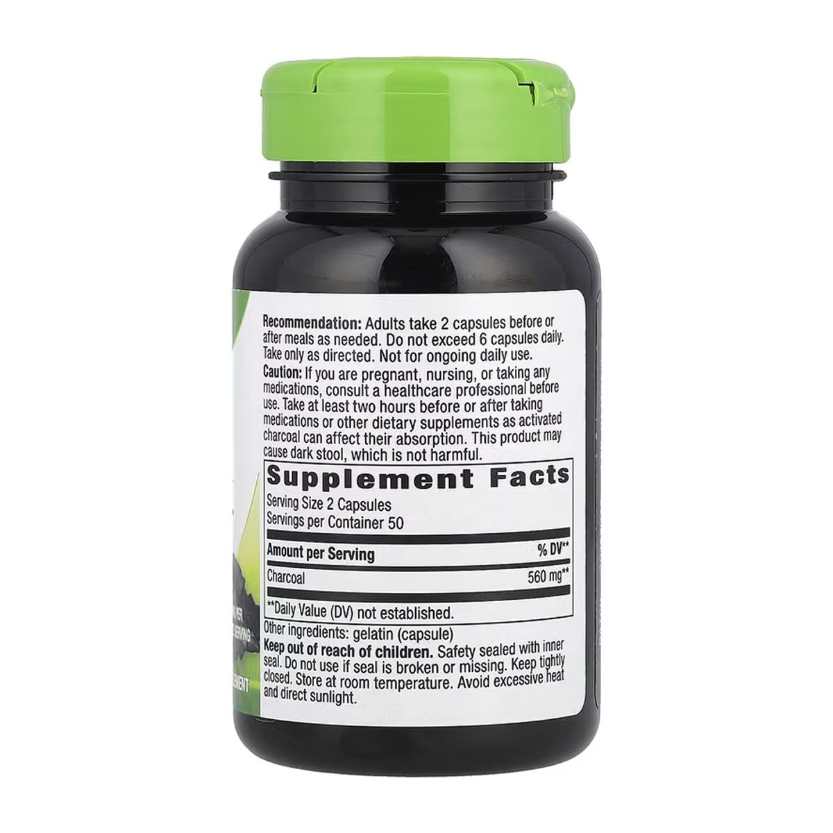 Activated Charcoal - 100 caps - Зображення 2