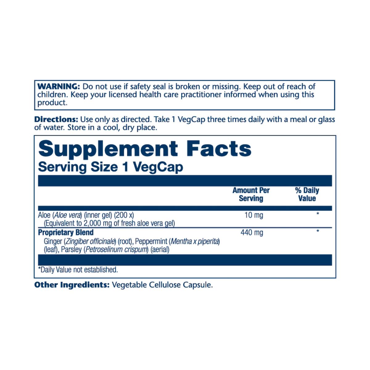 Aloe Vera Gel 10mg - 100 vcaps - Зображення 2