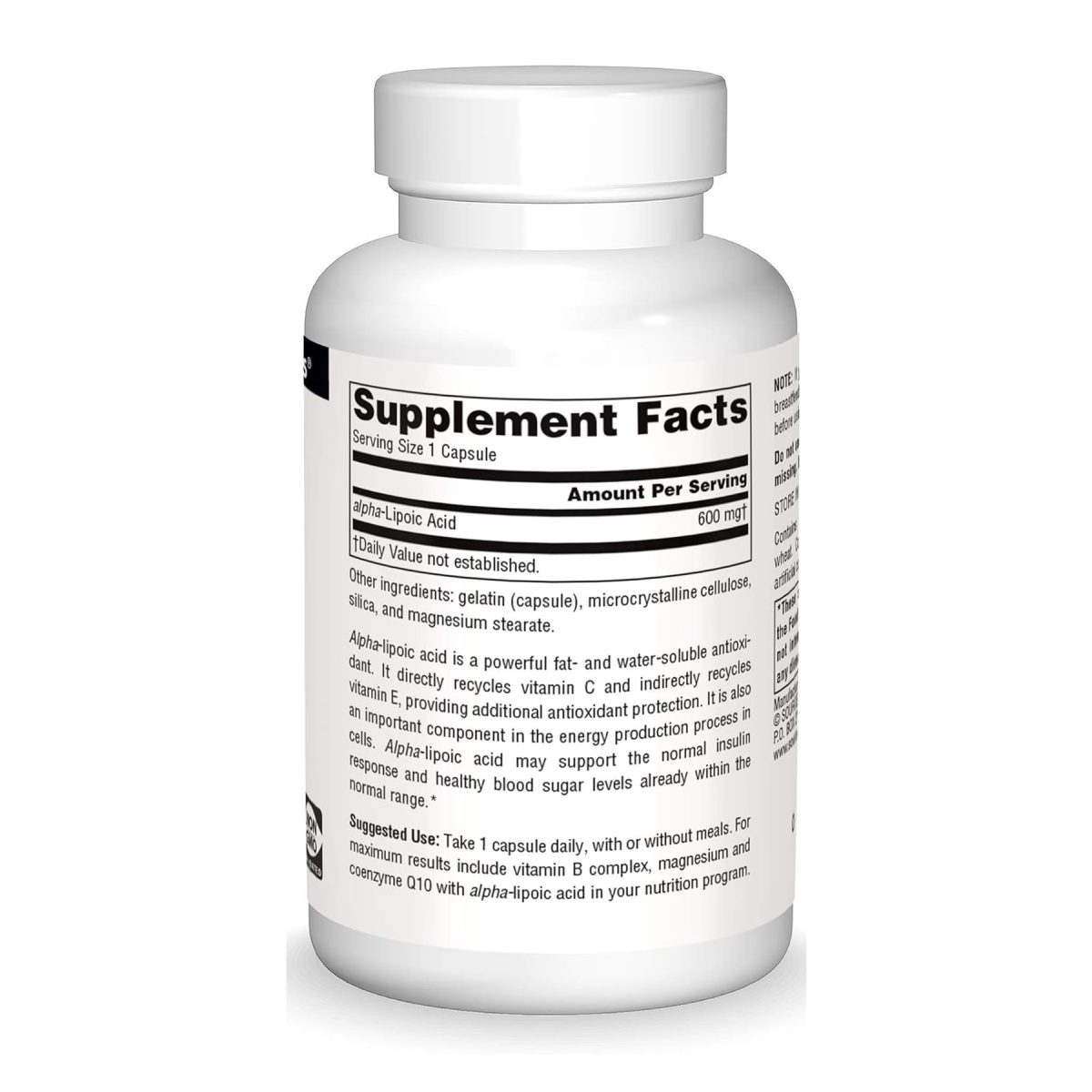 Alpha Lipoic Acid 600mg - 30 caps - Зображення 2