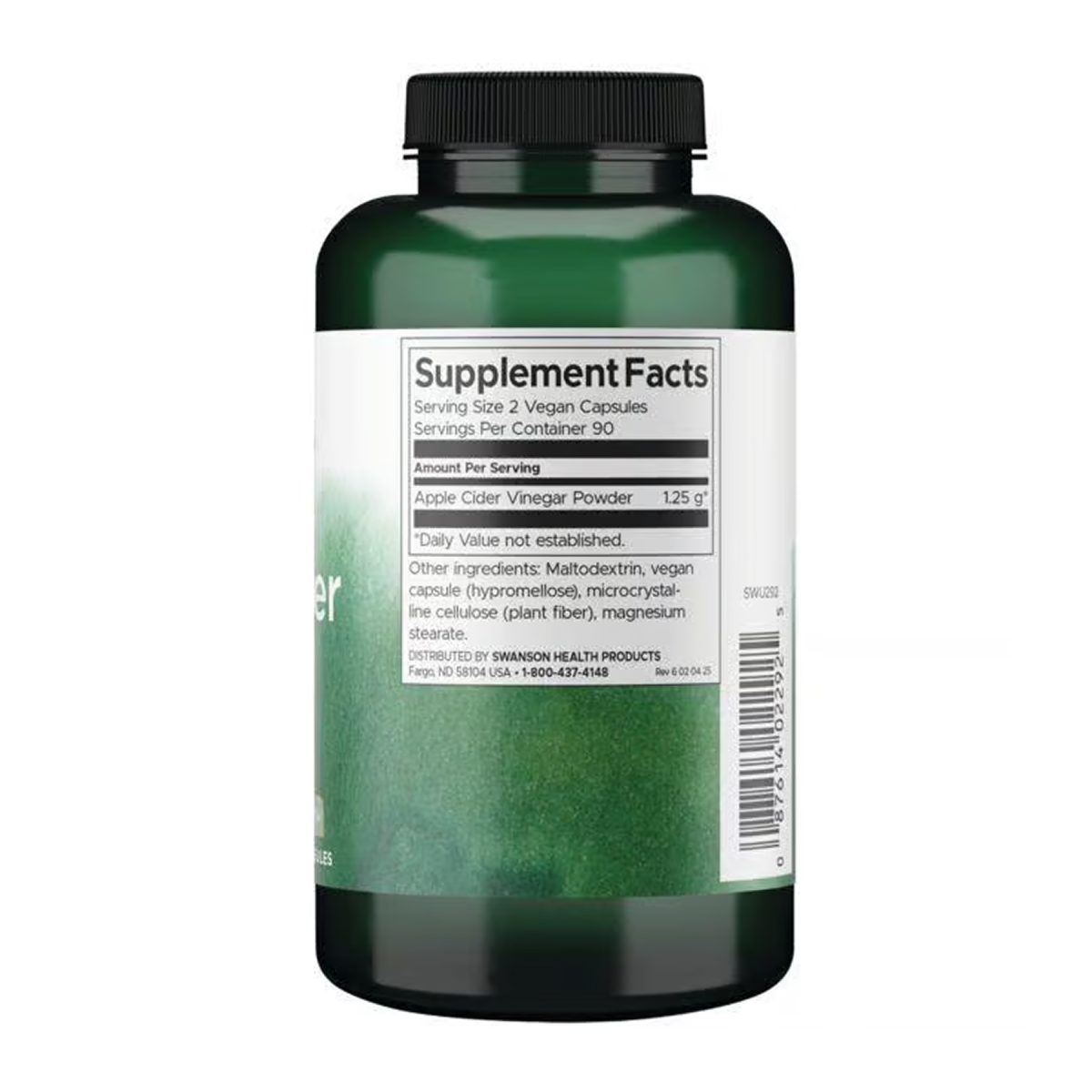 Apple Cider Vinegar High Potency 625mg - 180 caps - Зображення 2