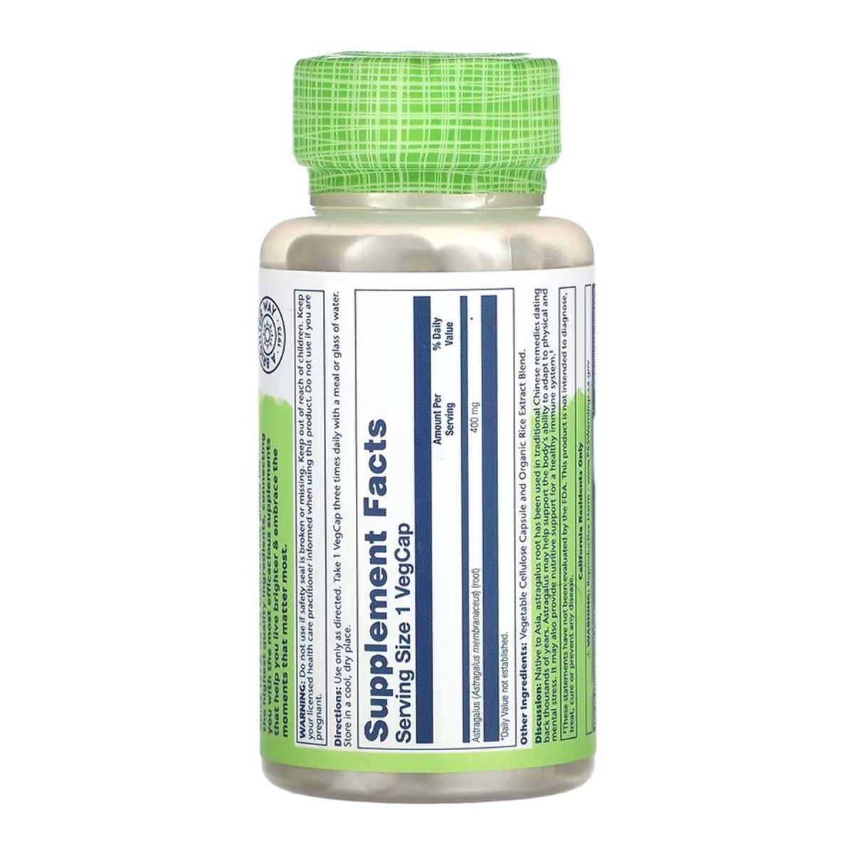 Astragalus Root 400mg - 100 vcaps - Зображення 2