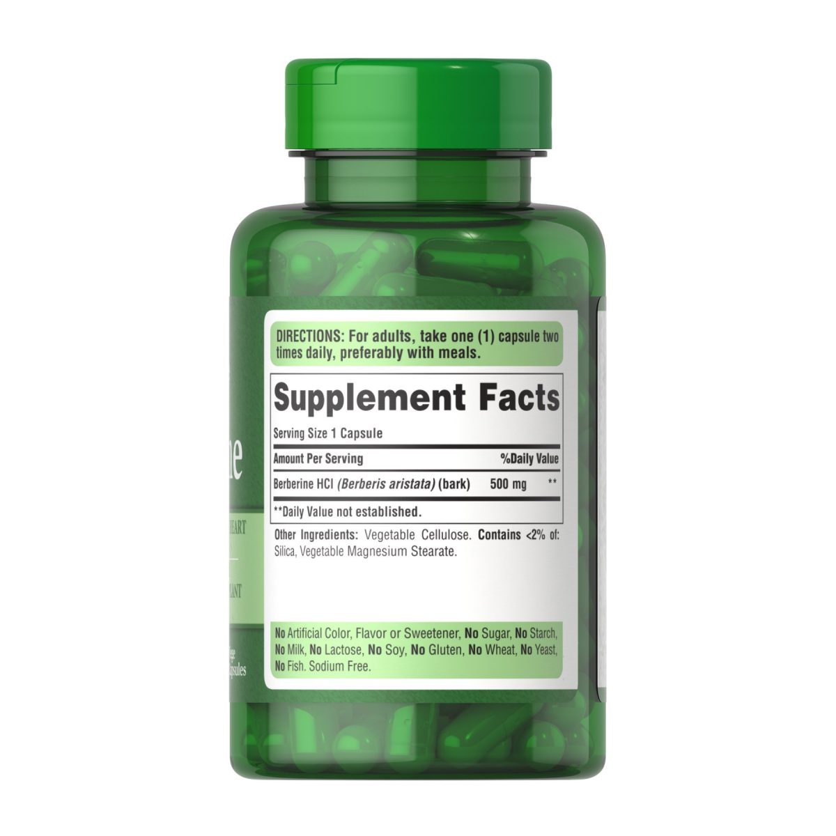 Berberine 500mg - 60 caps (Пошкоджена банка) - Зображення 2