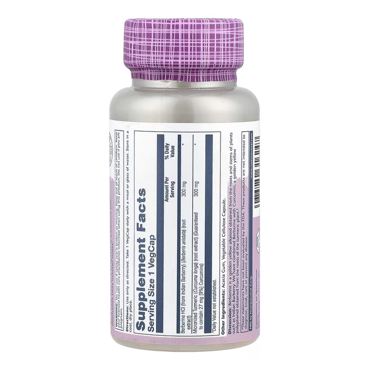 Berberine & Curcumin 600mg - 60 vcaps - Зображення 2