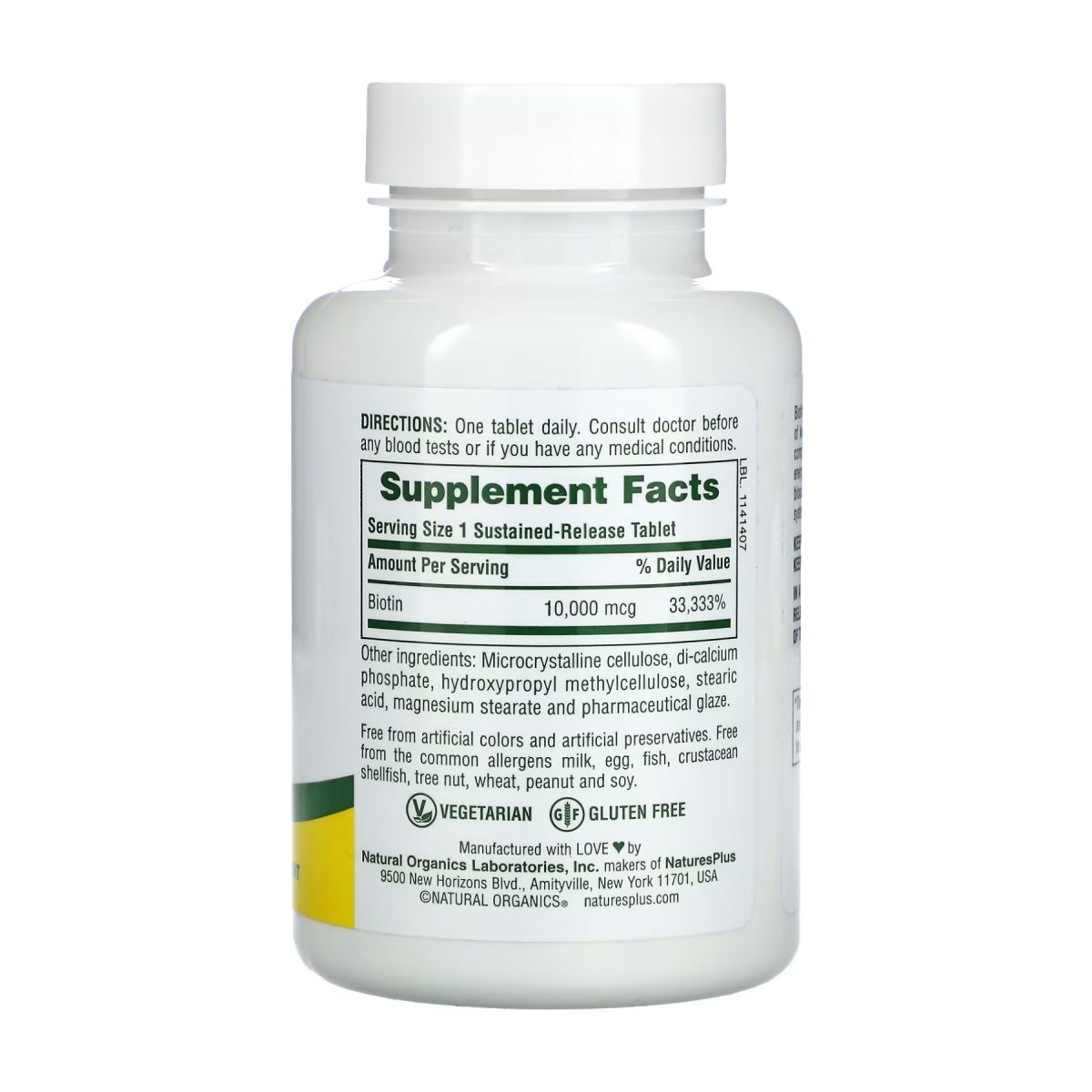 Biotin 10000 mcg - 90 tabs - Зображення 2