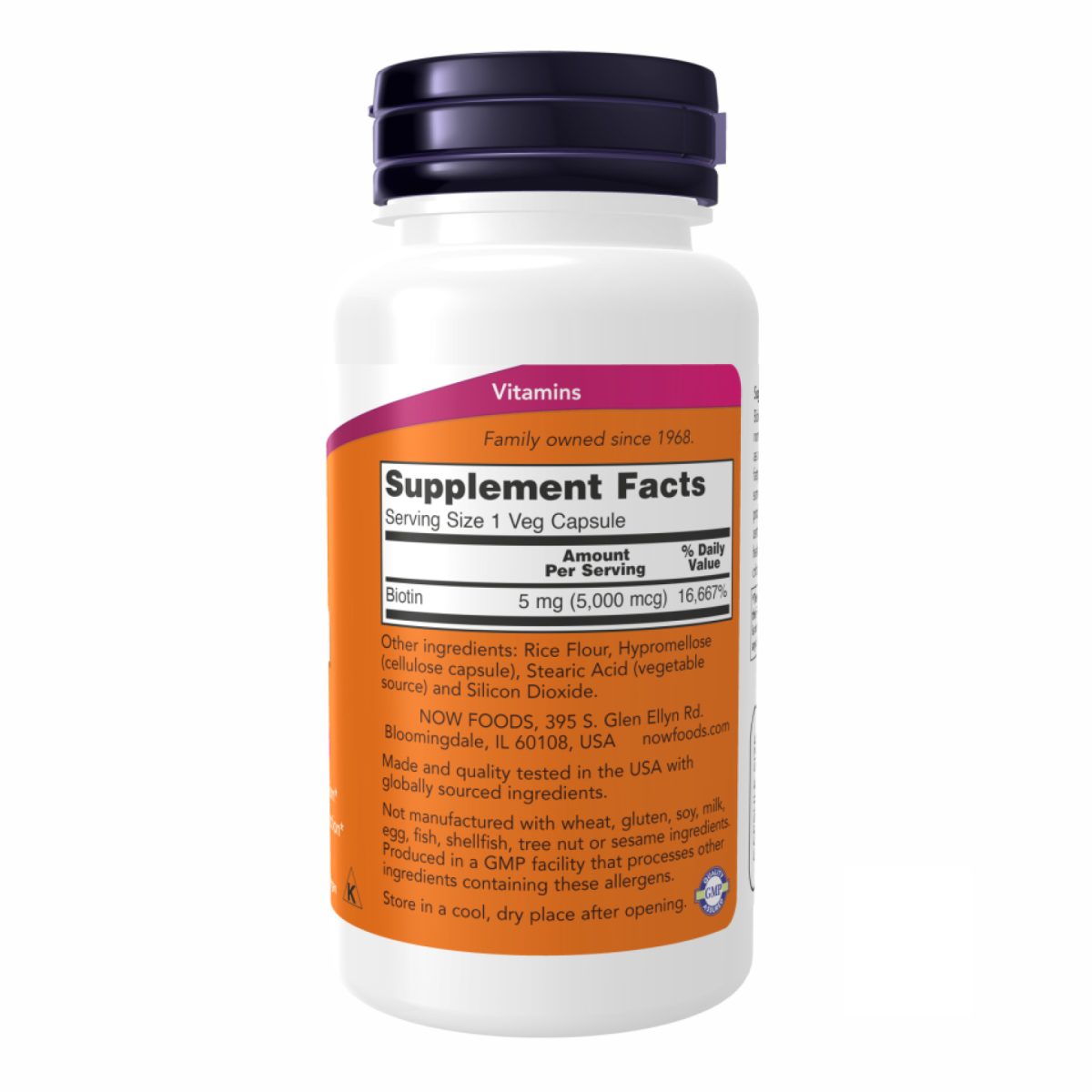 BIOTIN 5000mcg - 60 vcaps - Зображення 2
