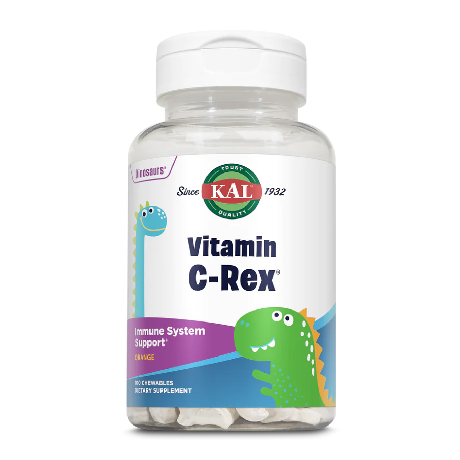c-rex-chewable-orange-btl-plastic-100mg-100ct-33061112903003_8555cebde5 C-Rex 100mg - 100 chewable Orange - Зображення 1