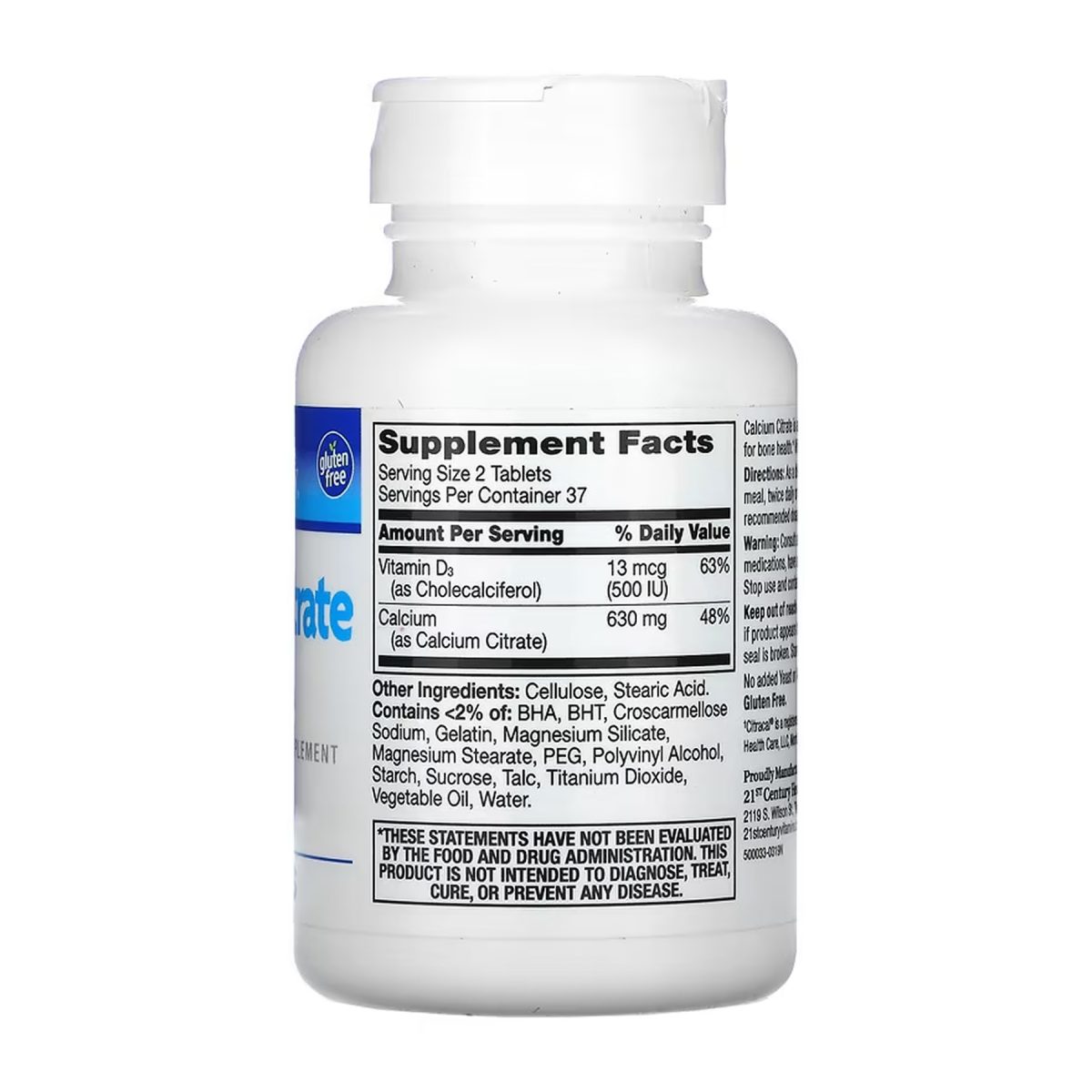 Calcium Citrate + D3 - 75 tabs - Зображення 2