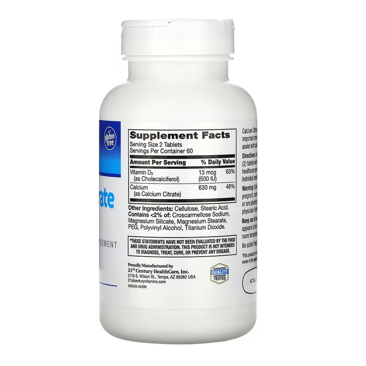 Calcium Citrate + D3 Max - 120 tabs - Зображення 2