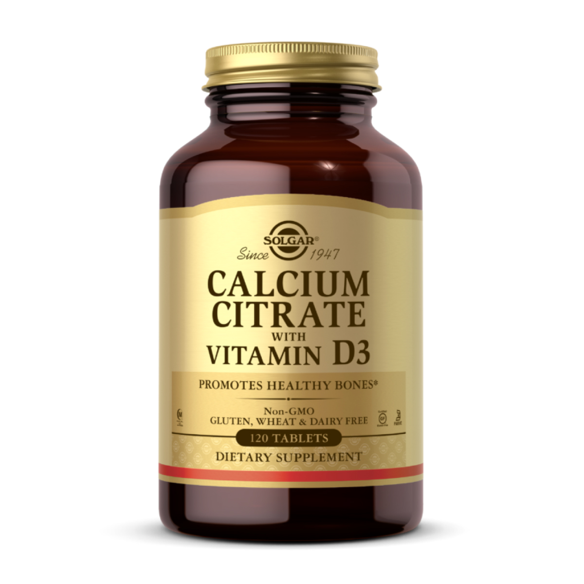 calcium-citrate-with-vitamin-d3-120-tabs-29116167524856_276e360fab Calcium Citrate with Vitamin D3 - 120 tabs - Зображення 1