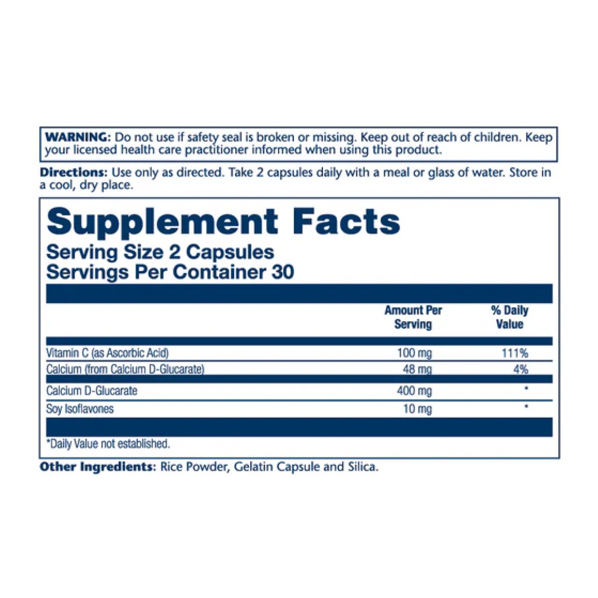 Calcium D-Glucarate 400mg - 60 caps - Зображення 2