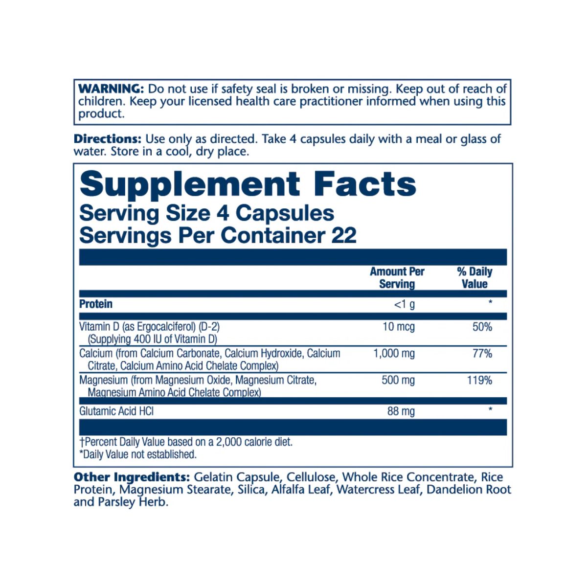 Calcium & Magnesium Amino Acid - 90 caps - Зображення 2