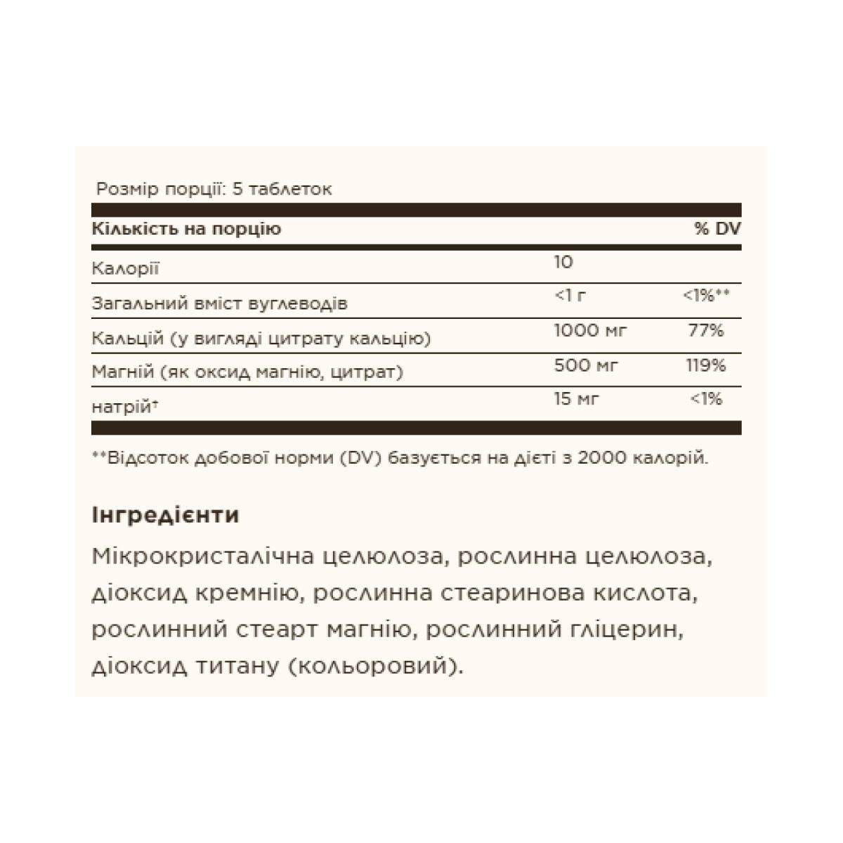 Calcium Magnesium Citrate - 250 tabs - Зображення 2