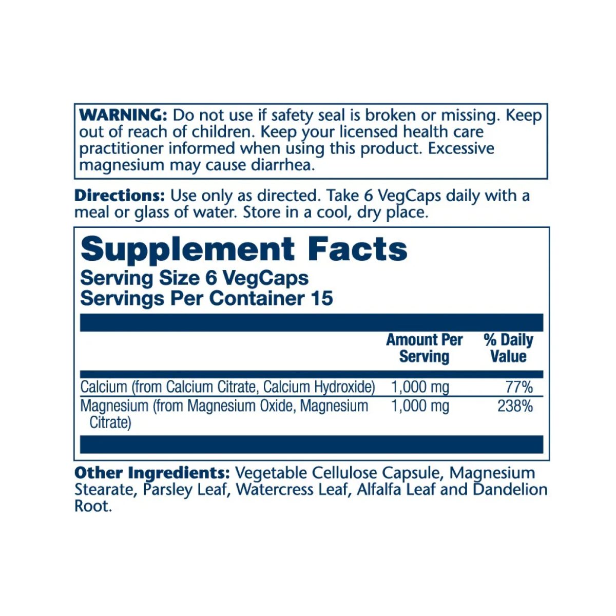 Calcium & Magnesium Citrate - 90 vcaps - Зображення 2