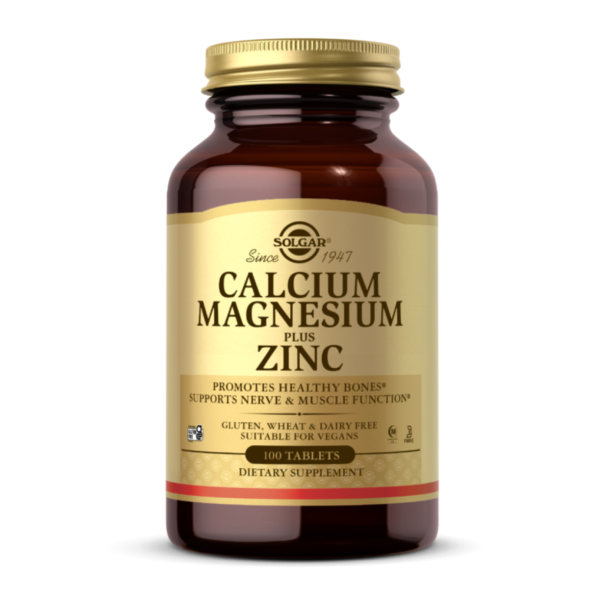 calcium-magnesium-plus-zinc-100-tabs-58633503387546_35e3299237 Calcium Magnesium Plus Zinc - 100 tabs - Зображення 1