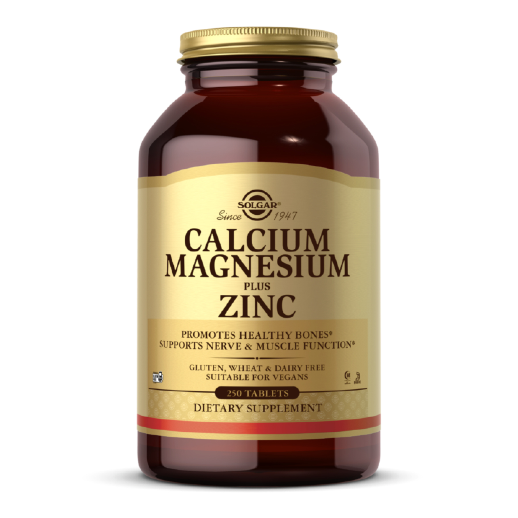 calcium-magnesium-plus-zinc-250-tabs-41062000722033_b76eb96b12 Calcium Magnesium Plus Zinc - 250 tabs - Зображення 1
