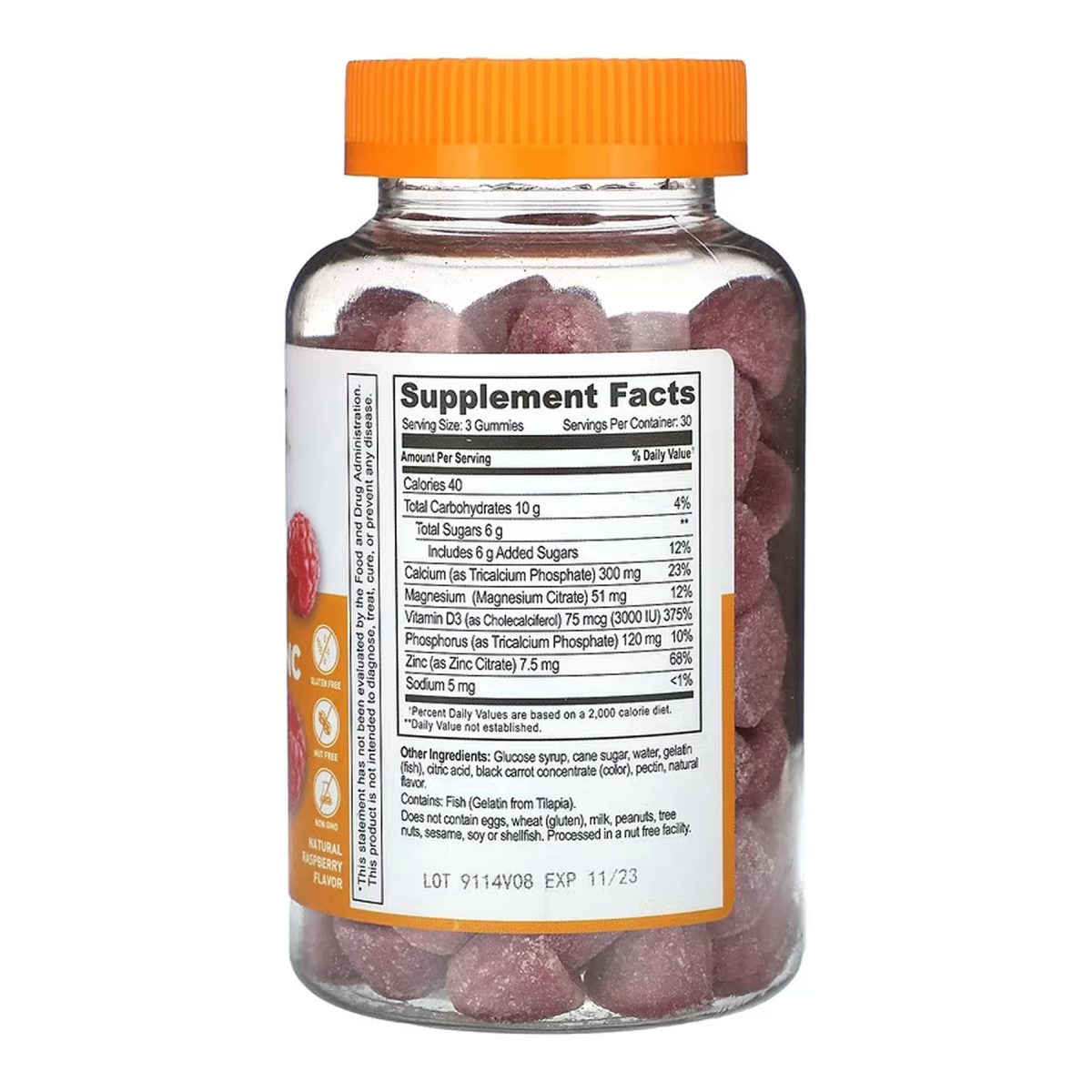 Calcium Magnesium & Zinc + Vitamin D Adult - 90 gummies - Зображення 2