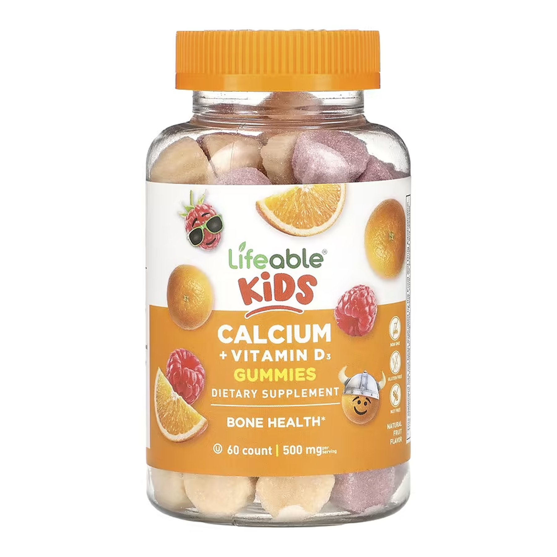 calcium-vitamin-d-kids-60-gummies-12842672291788_55608568a6 Calcium + Vitamin D Kids - 60 gummies - Зображення 1