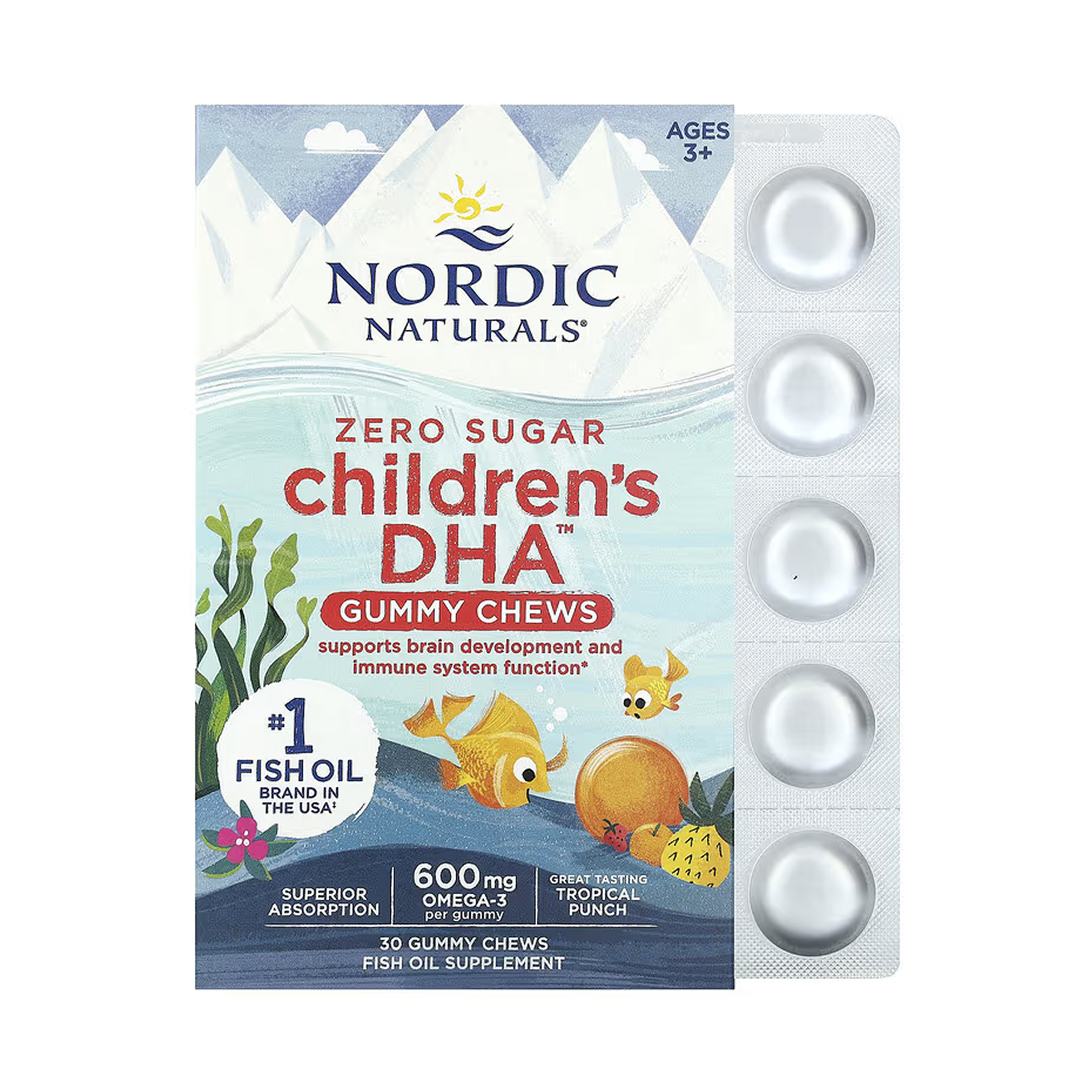 childrens-dha-30-gummies-96826780692565_614d56cba4 Children's DHA - 30 Gummies - Зображення 1