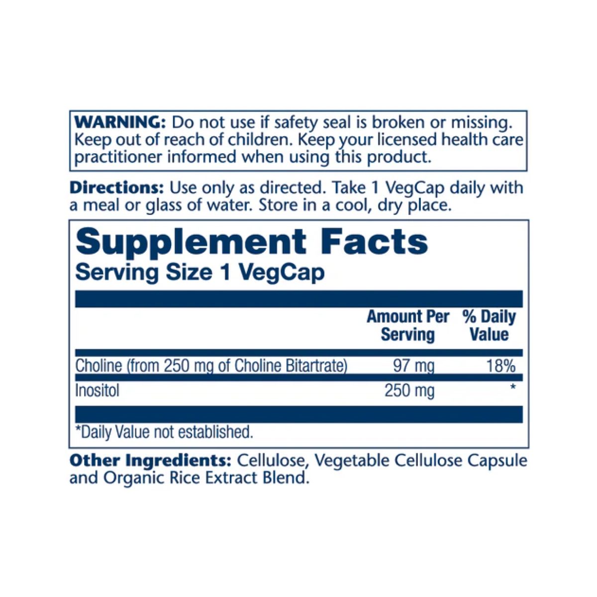 Choline & Inositol - 100 vcaps - Зображення 2