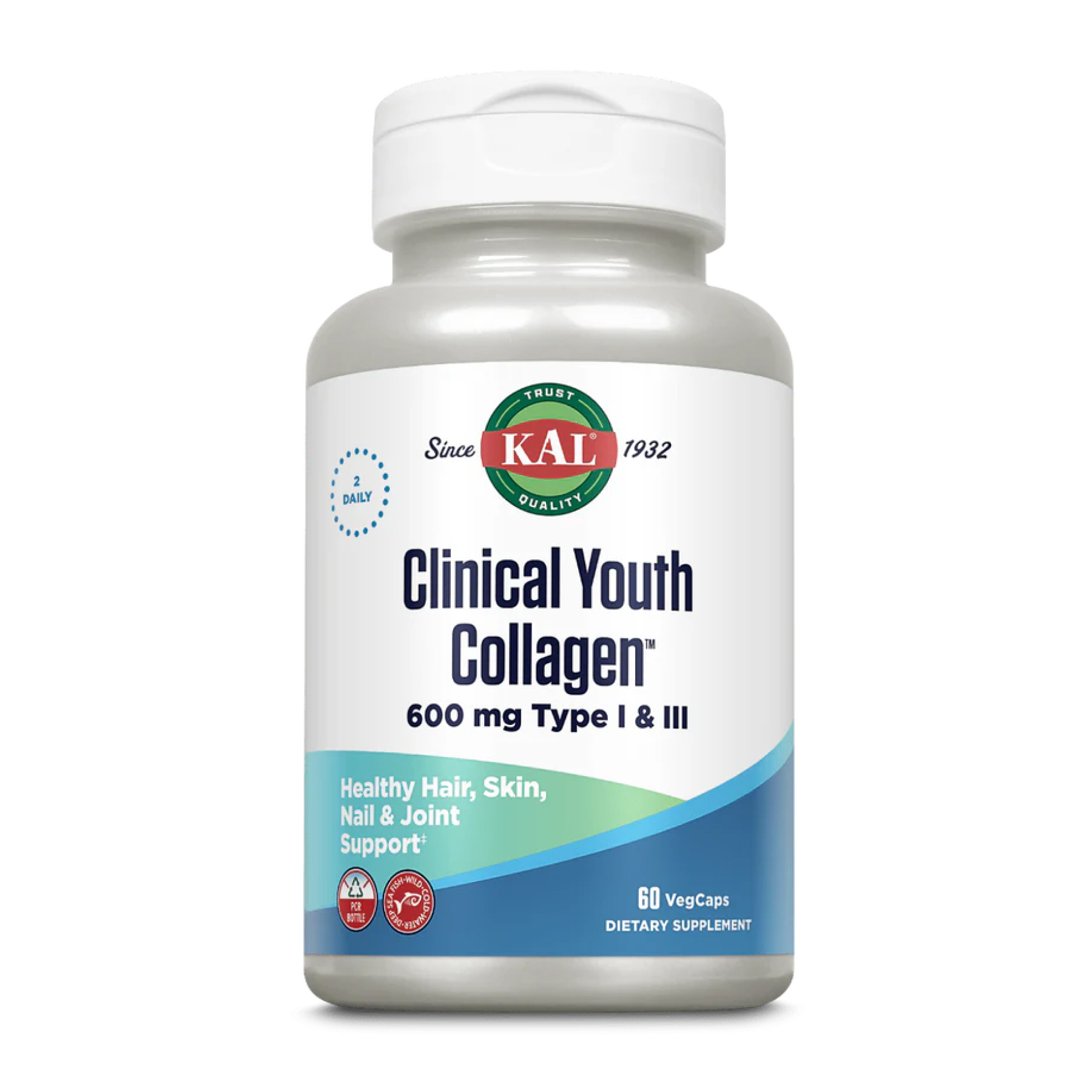 clinical-youth-collagen-iiii-600mg-60-vcaps-33827163126032_3dbf9bcc13 Clinical Youth Collagen I&III 600mg - 60 vcaps - Зображення 1