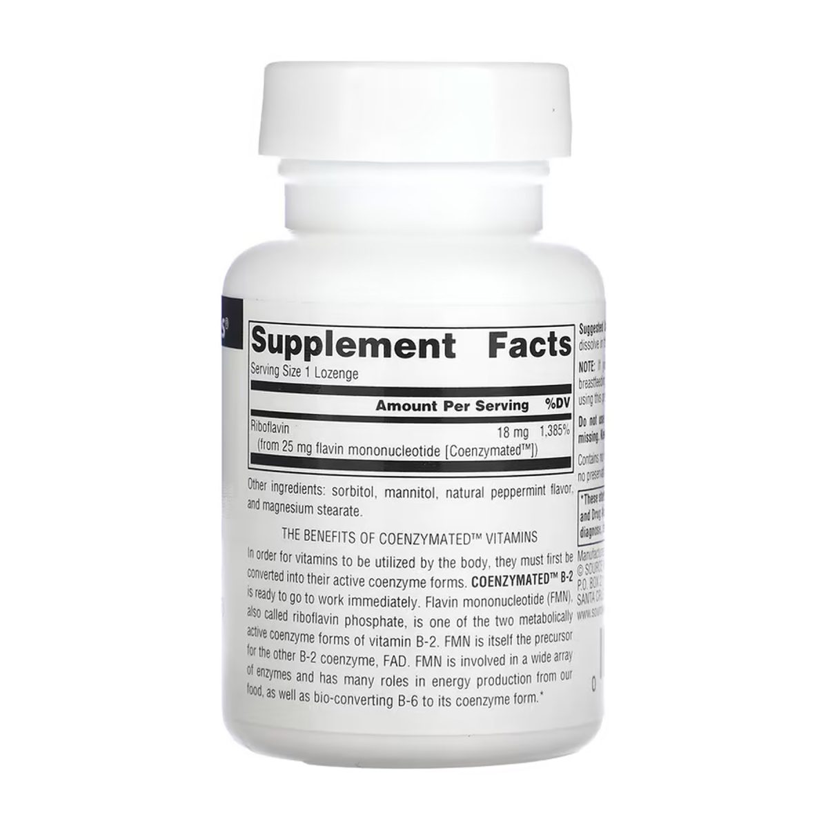 Coenzymated™ B-2 25 mg Peppermint - 60 lozenges - Зображення 2