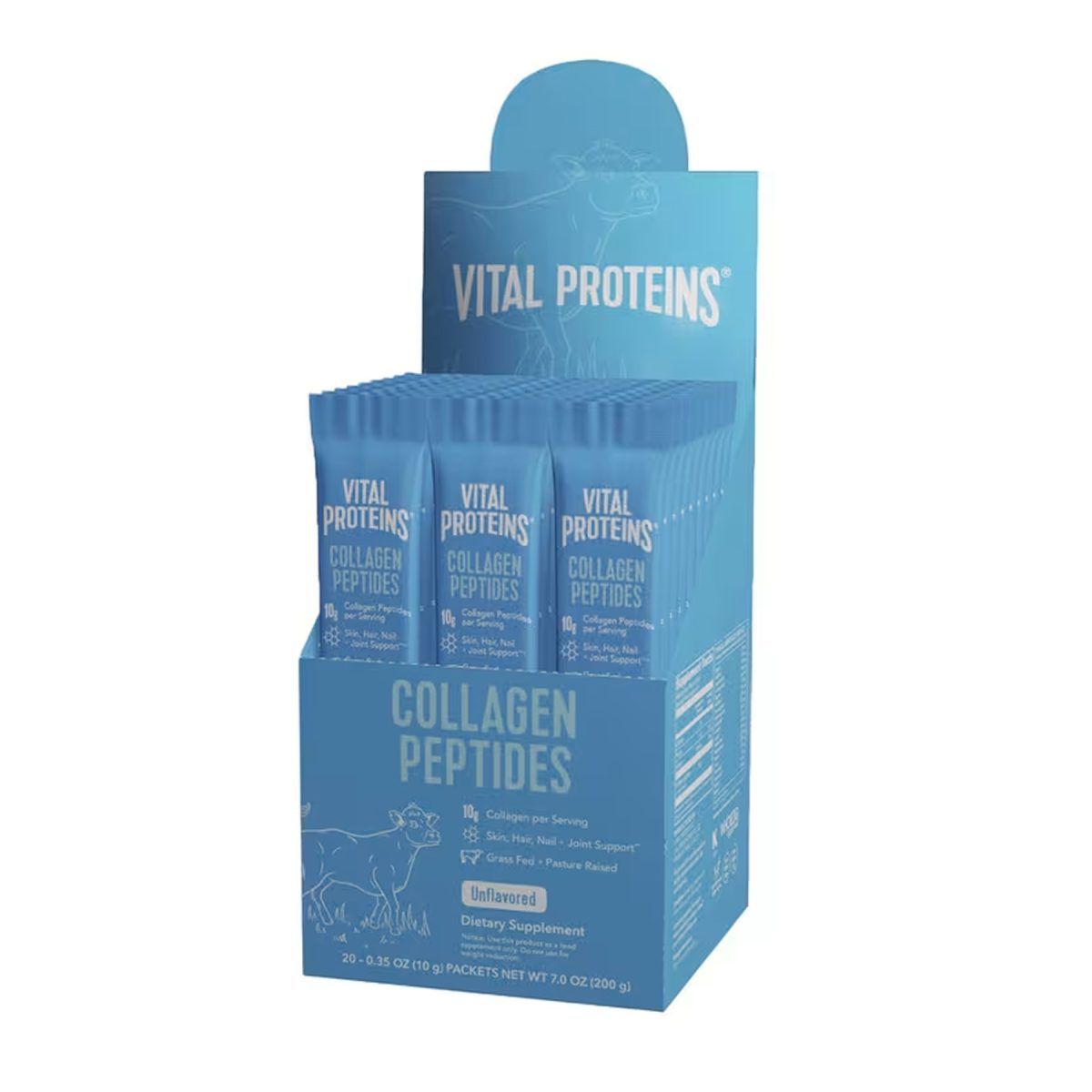 Collagen Peptides - 200g Unflavored (20 Packets) - Зображення 4