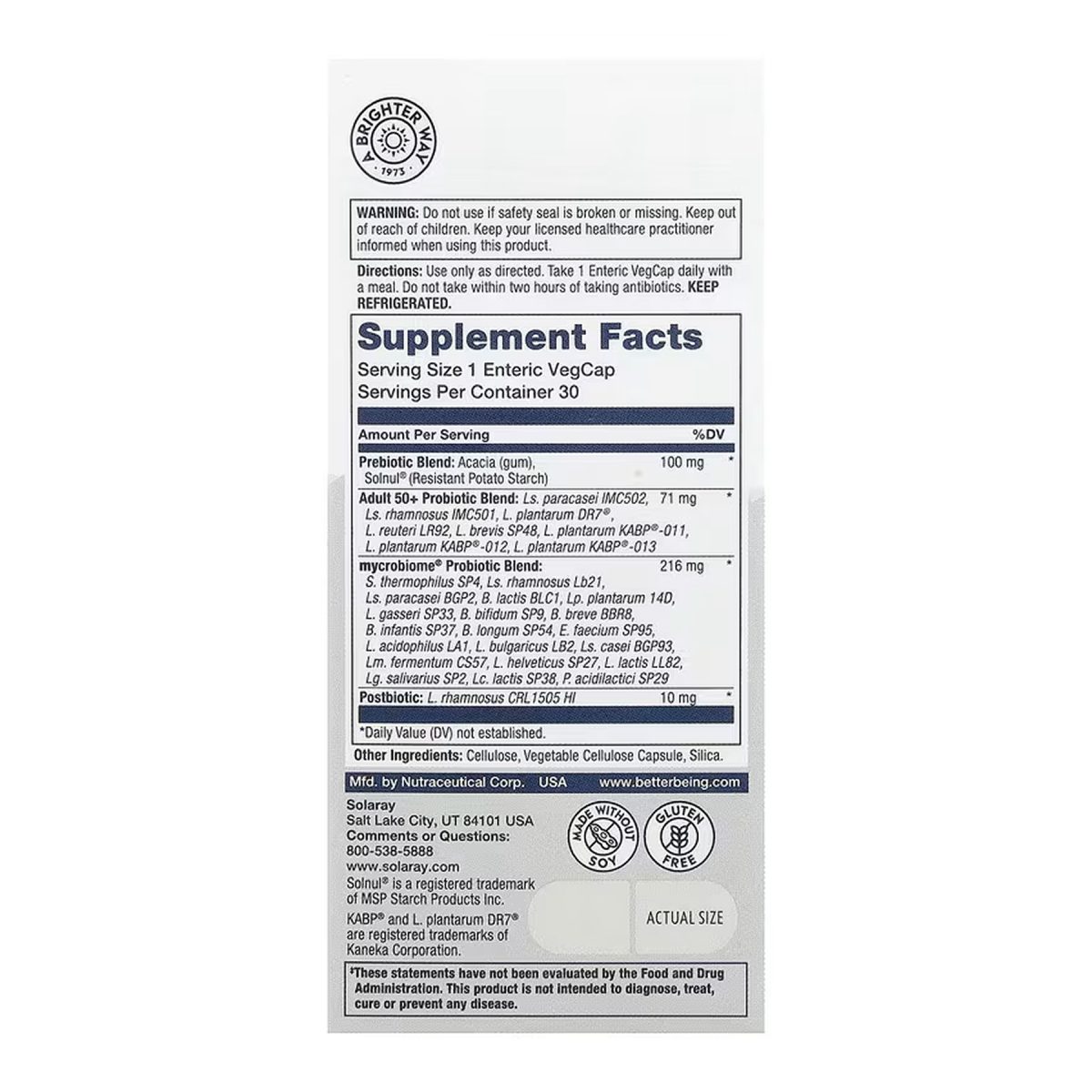 Complete Probiotic Adult 50+ - 30 vcaps - Зображення 2