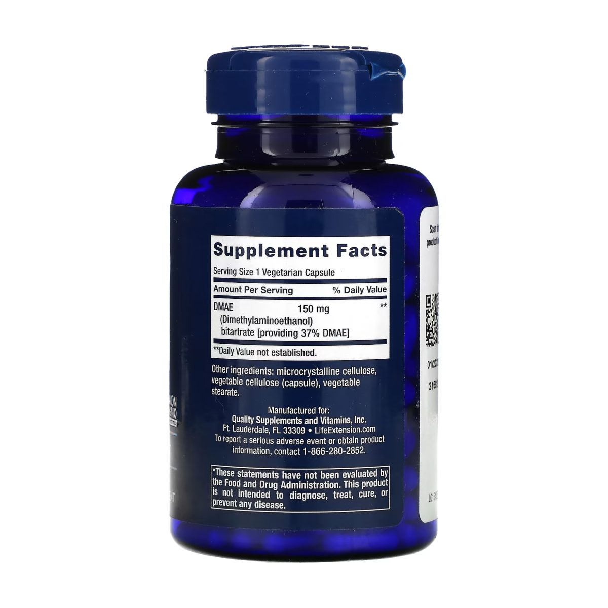 DMAE Bitartrate 150mg - 200 vcaps - Зображення 2