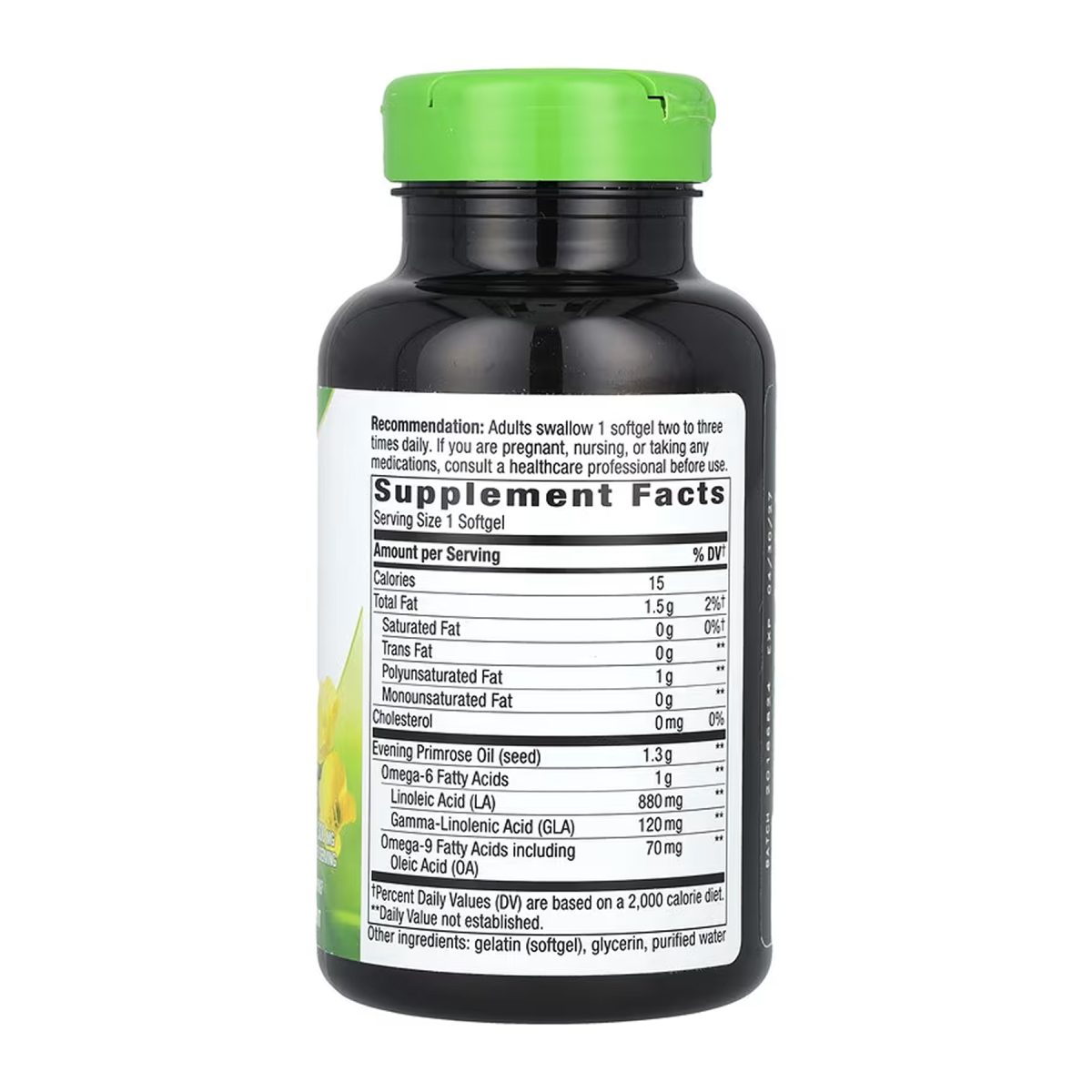 Evening Primrose Oil 1300 mg - 60 softgels - Зображення 2