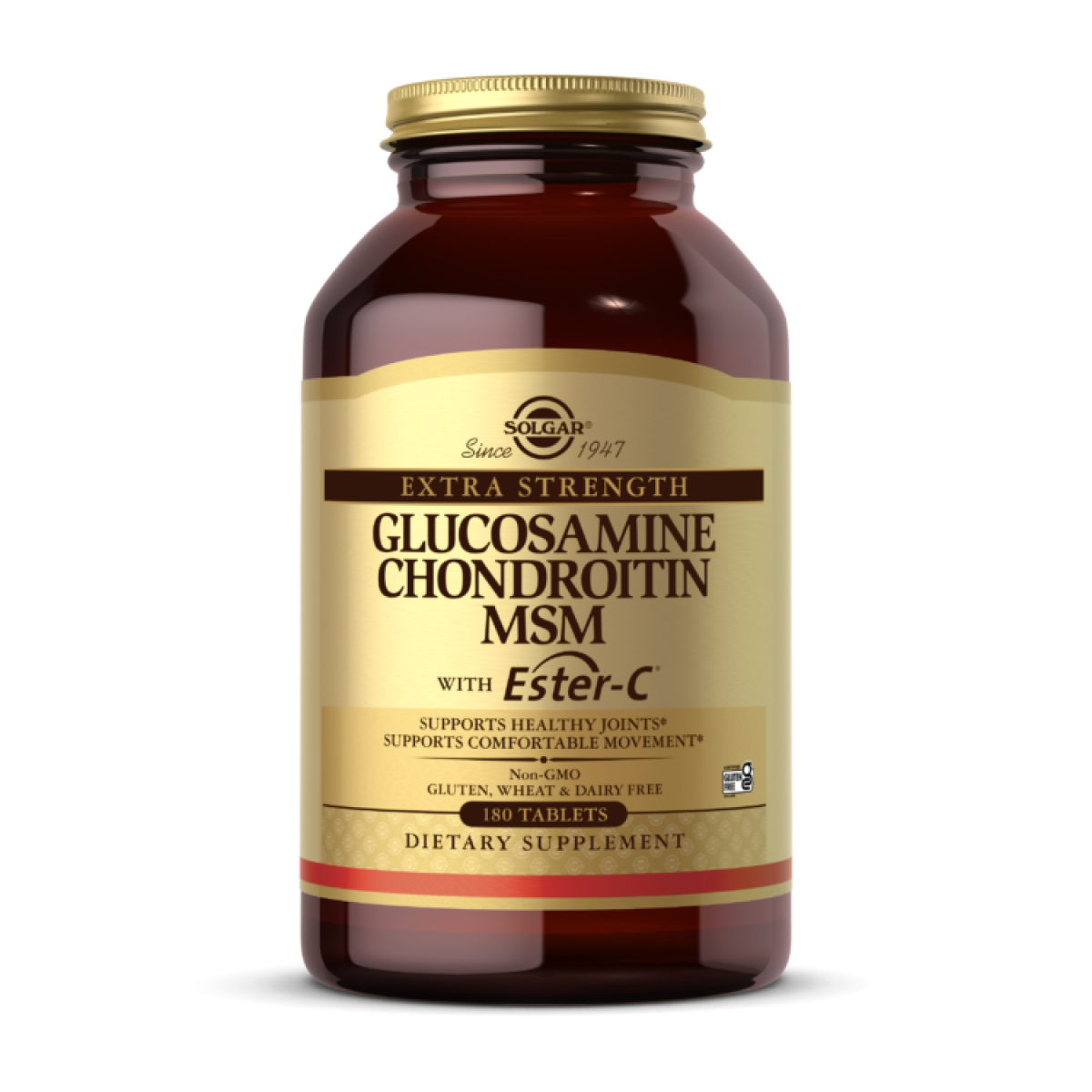 extra-strength-glucosamine-chondroitin-msm-with-ester-c-180-tabs-39044294338054_732725c560 Extra Strength Glucosamine Chondroitin MSM with Ester-C® - 180 tabs - Зображення 1