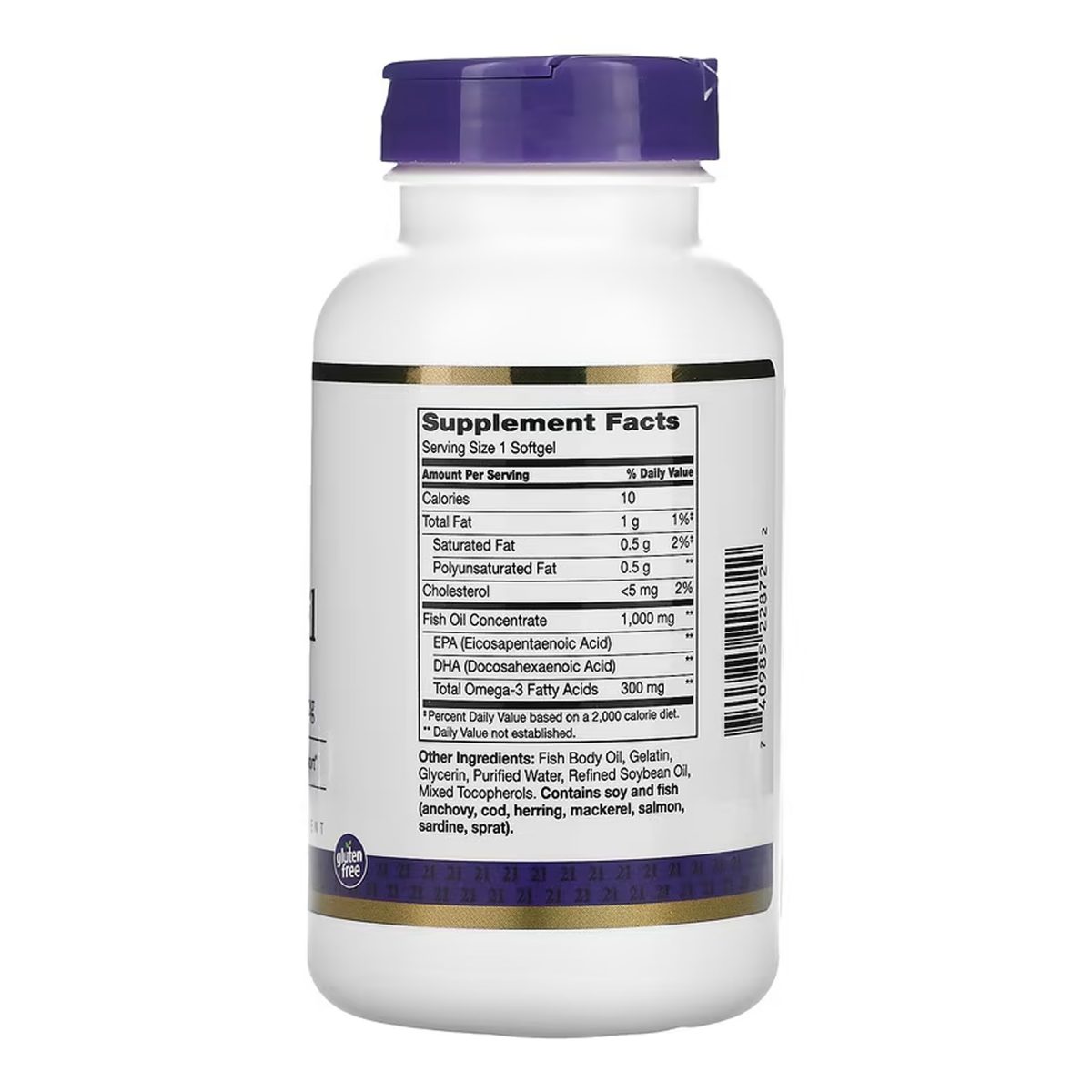 Fish Oil 1000 mg - 120 softgels - Зображення 2