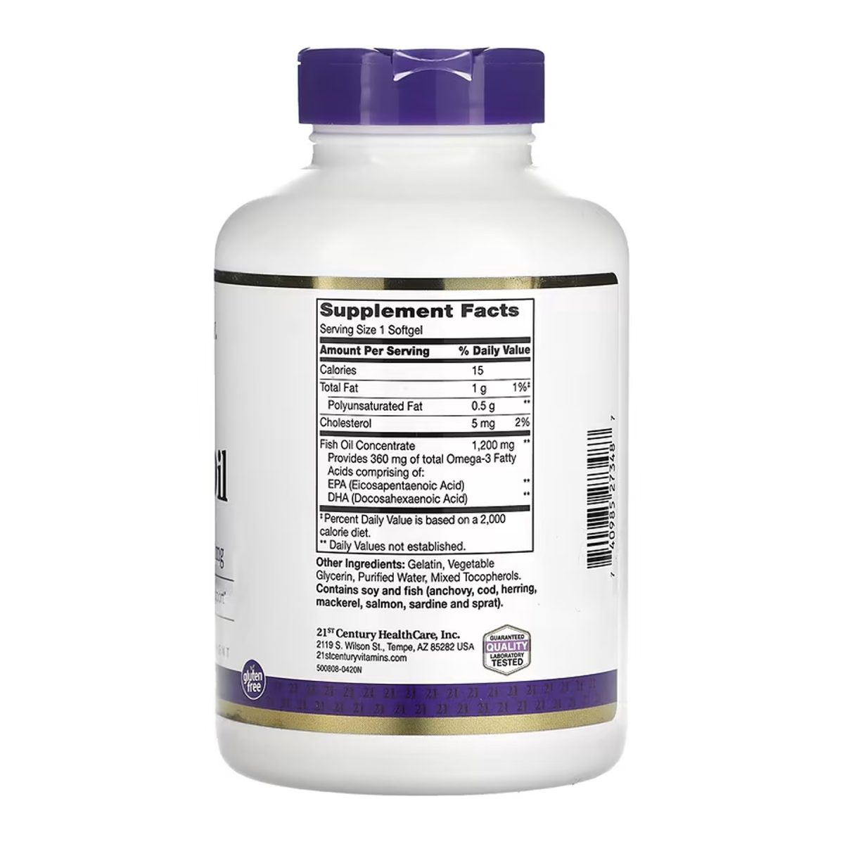 Fish Oil 1200 mg - 140 softgels - Зображення 2