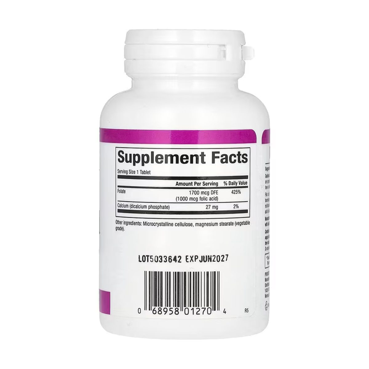 Folic Acid 1mg - 90 tabs - Зображення 2