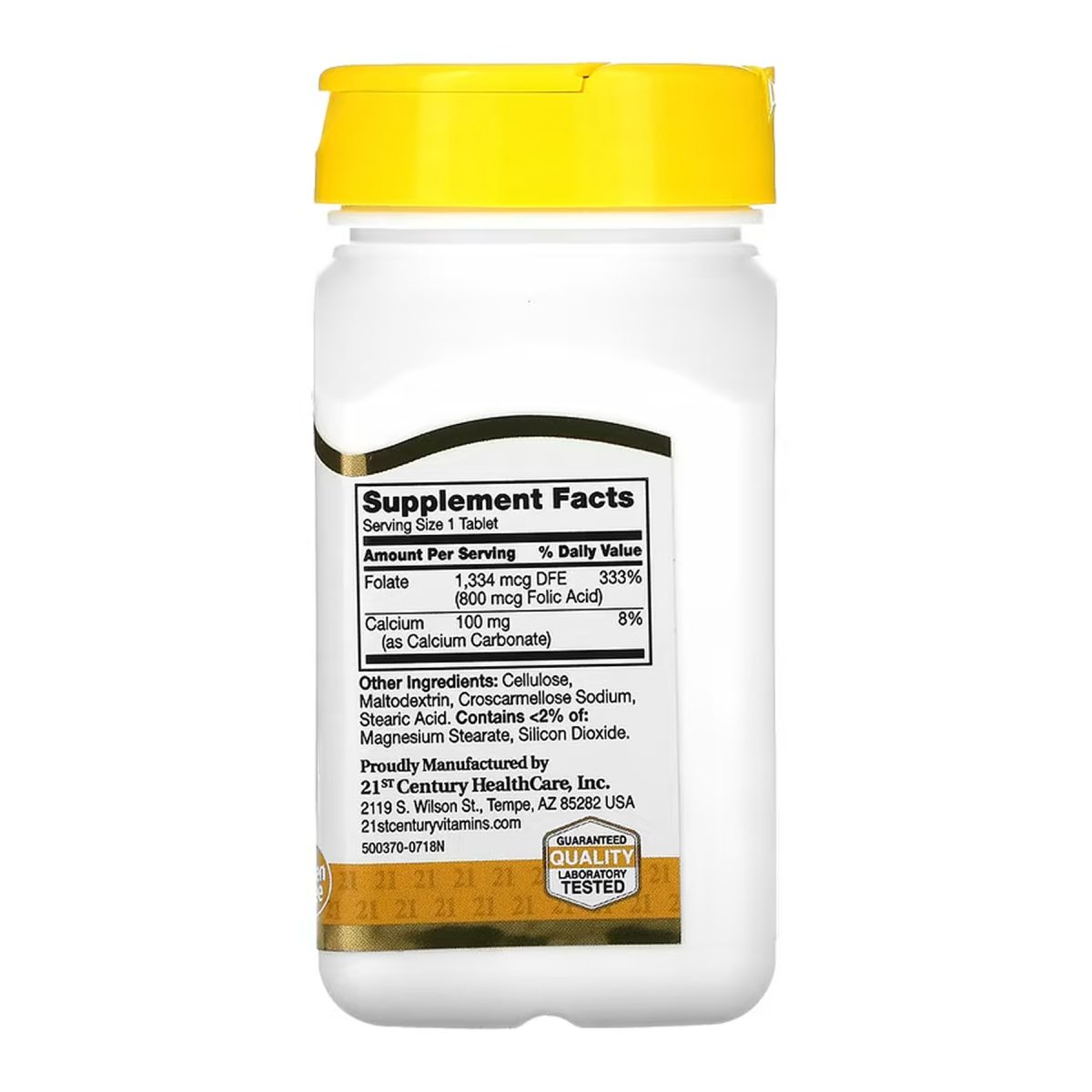 Folic Acid 800 mcg - 180 tabs - Зображення 2