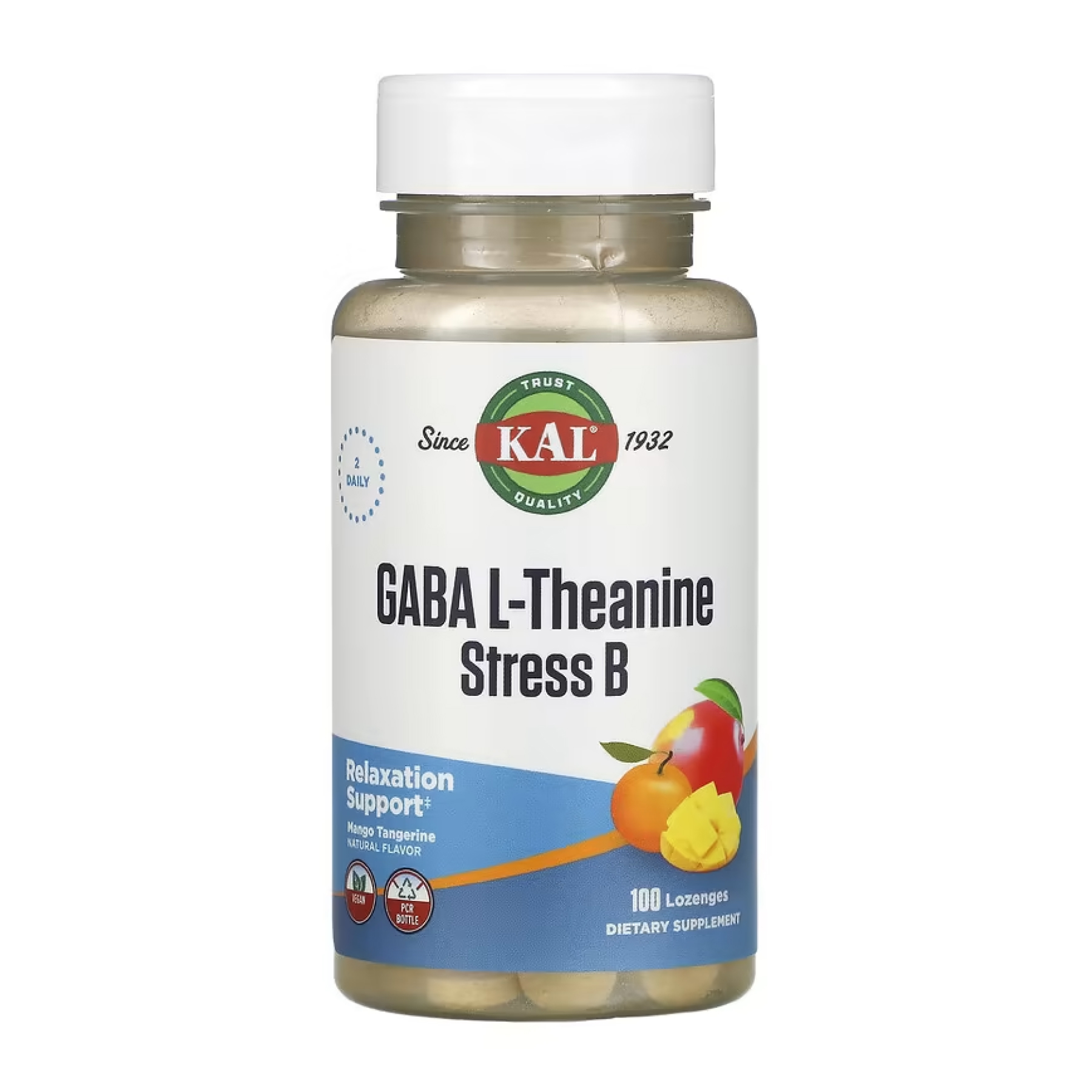 gaba-l-theanine-stress-b-100-lozenges-67397690792410_d340741d09 GABA L-Theanine Stress B - 100 lozenges - Зображення 1