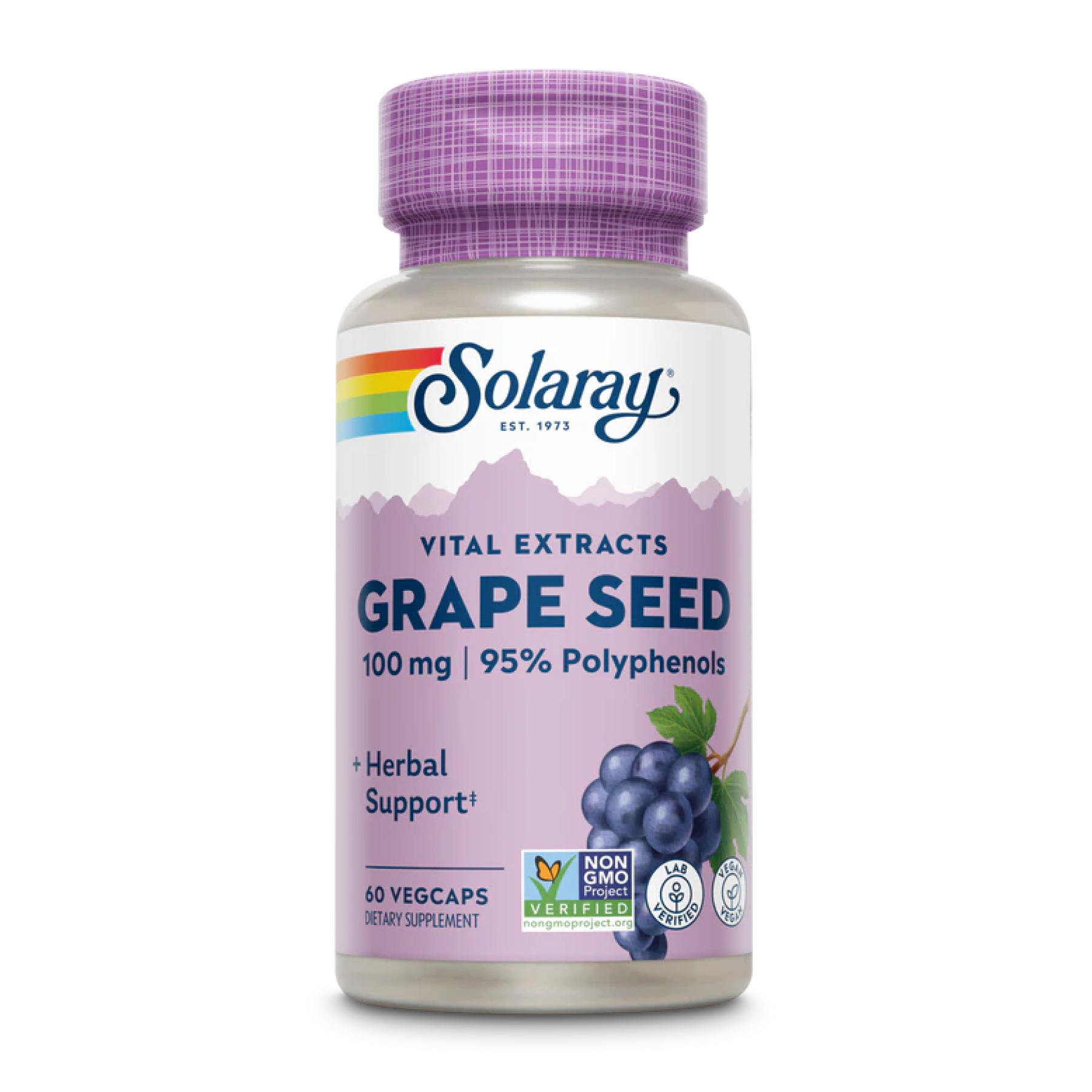 grape-seed-extract-100mg-60-vcaps-96911667842313_5ac6f84a17 Grape Seed Extract 100mg - 60 vcaps - Зображення 1