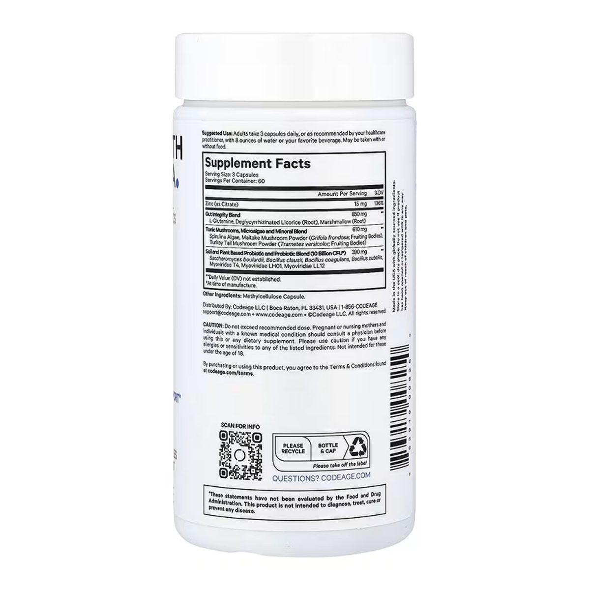 Gut Health Formula - 180 vcaps - Зображення 2