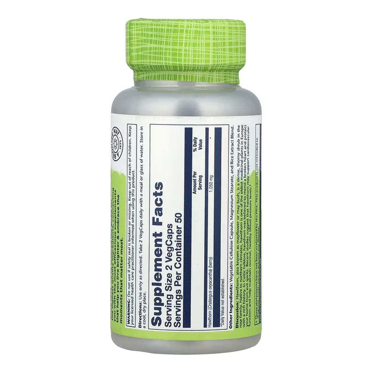 Hawthorn Berry 525mg - 100 vcaps - Зображення 2