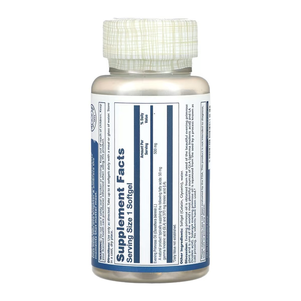 High Potency Evening Primrose 500mg - 90 softgels - Зображення 2