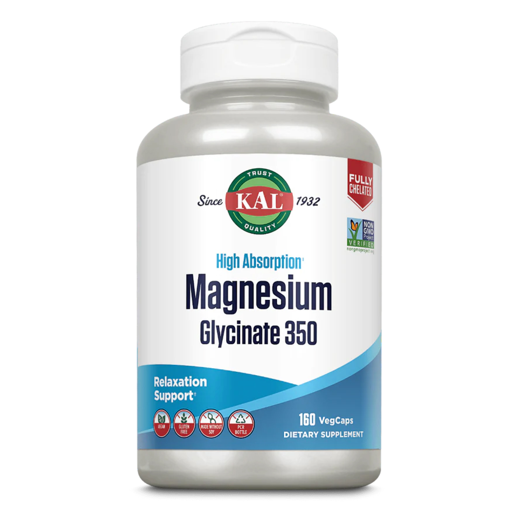 kalmagnesium-bisglycinate-350-160-veg-caps-21904526785781_a9abe91d6a Magnesium Bisglycinate 350 - 160 veg caps - Зображення 1