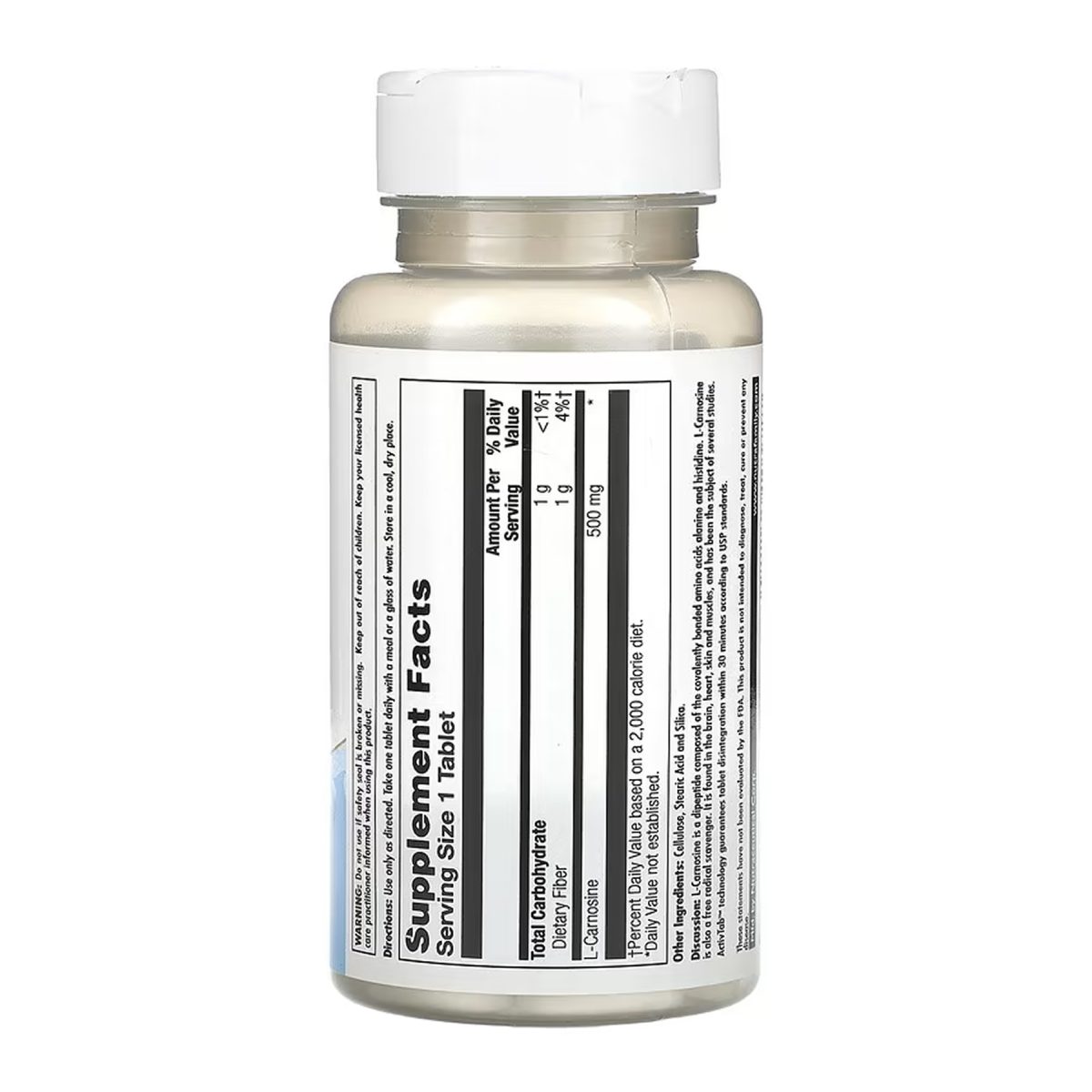 L-Carnosine 500mg - 30 caps - Зображення 2