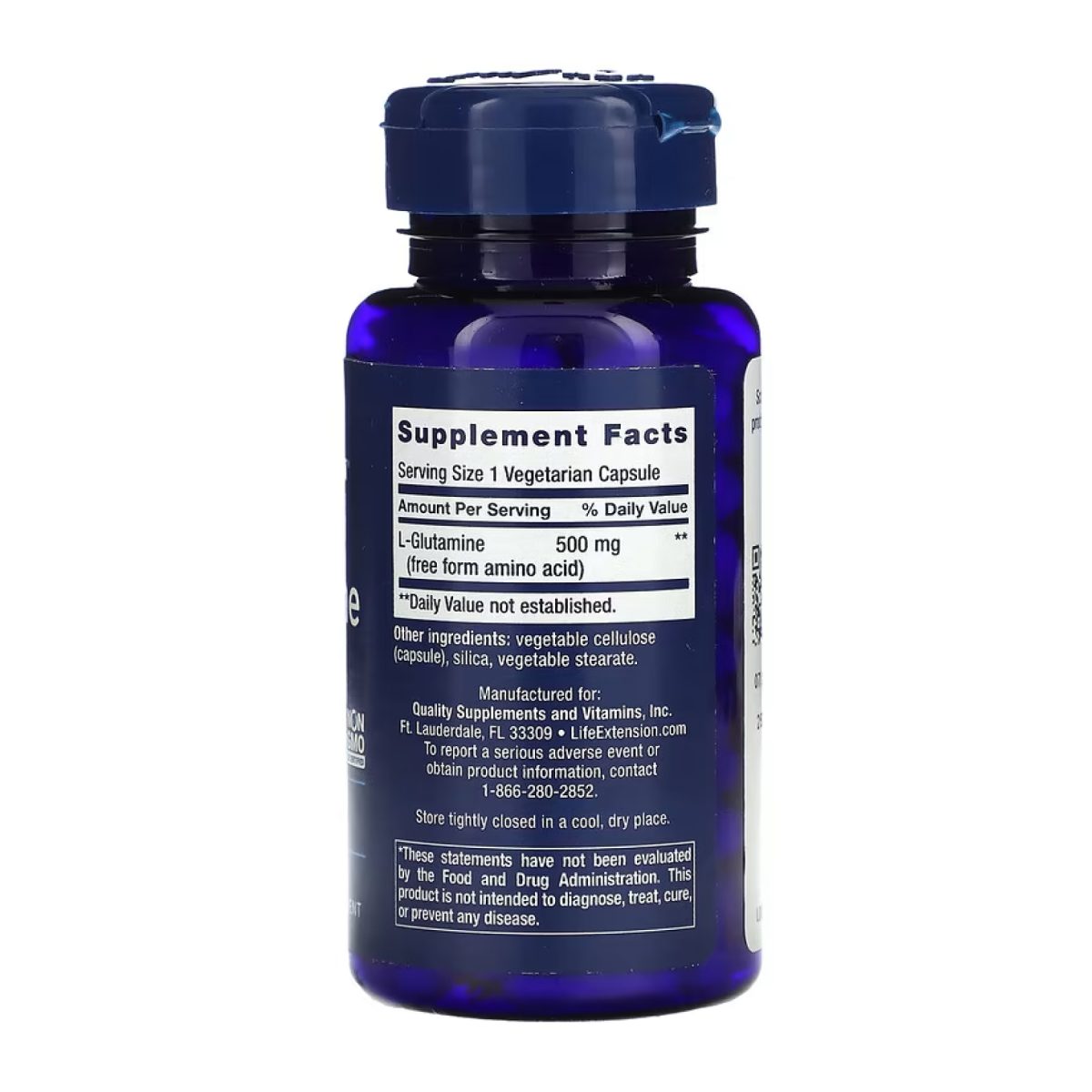 L-Glutamine 500 mg - 100 vcaps - Зображення 2